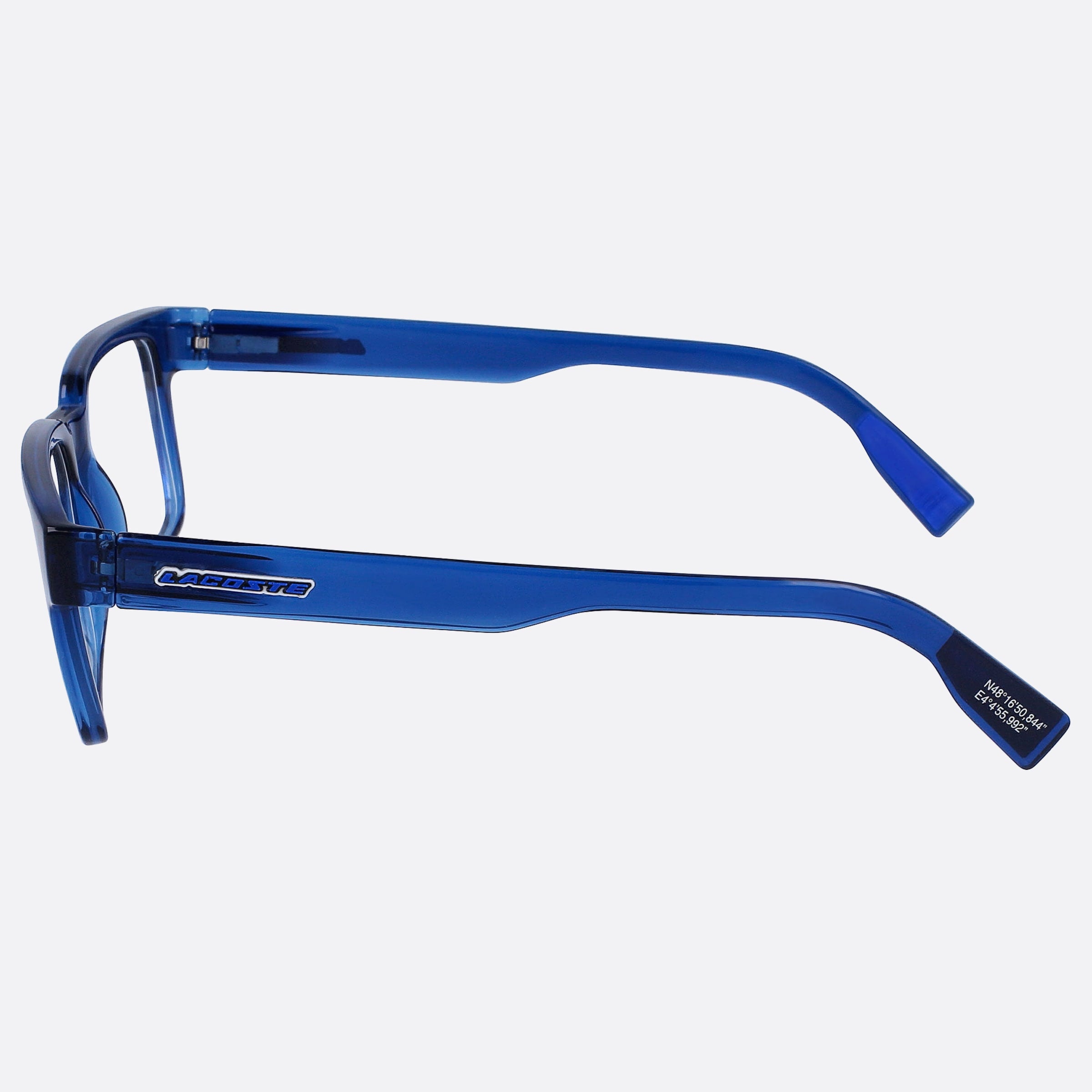 Lacoste 53mm L2928 Blue Squared Men Eyeglasses - Detail View