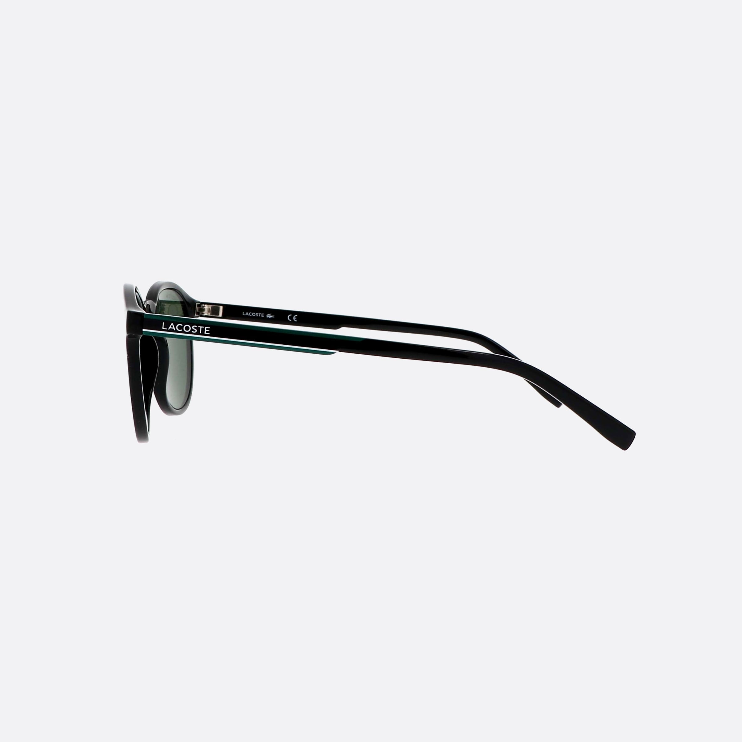 Lacoste 50mm L916s Black Round Unisex Sunglasses - Detail View
