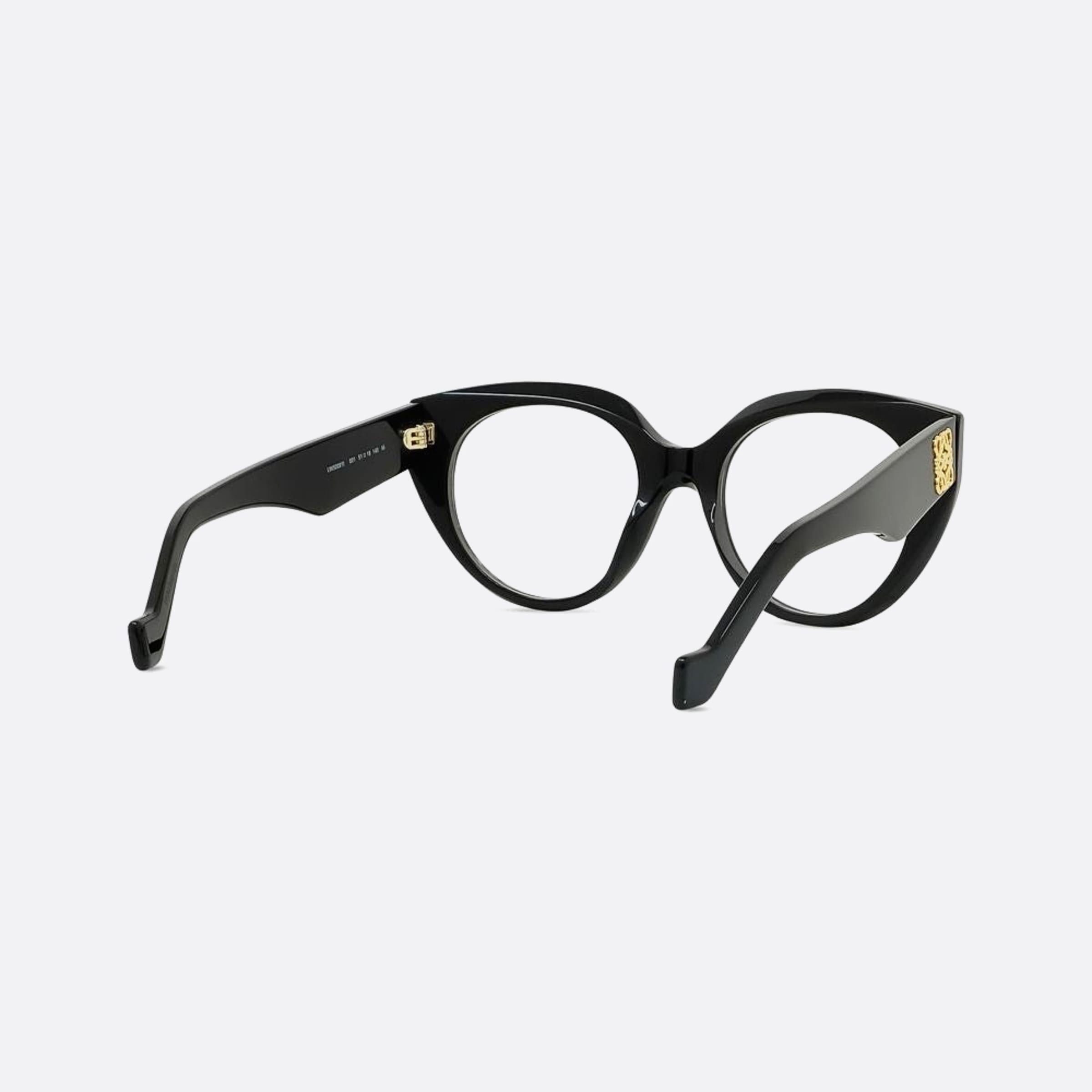 Loewe 51mm Anagram Black Geometric Women Eyeglasses - Additional Angle