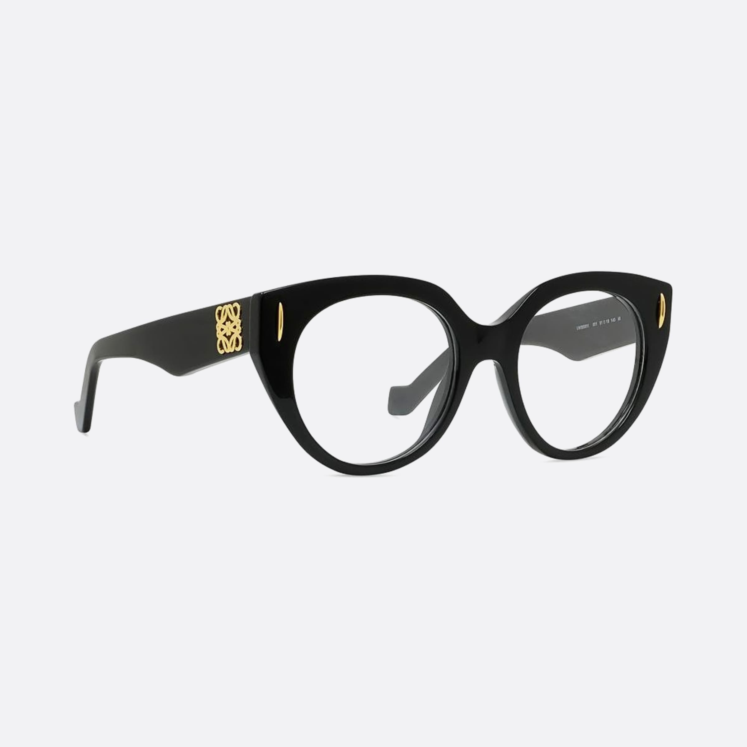 Loewe 51mm Anagram Black Geometric Women Eyeglasses - Additional Angle