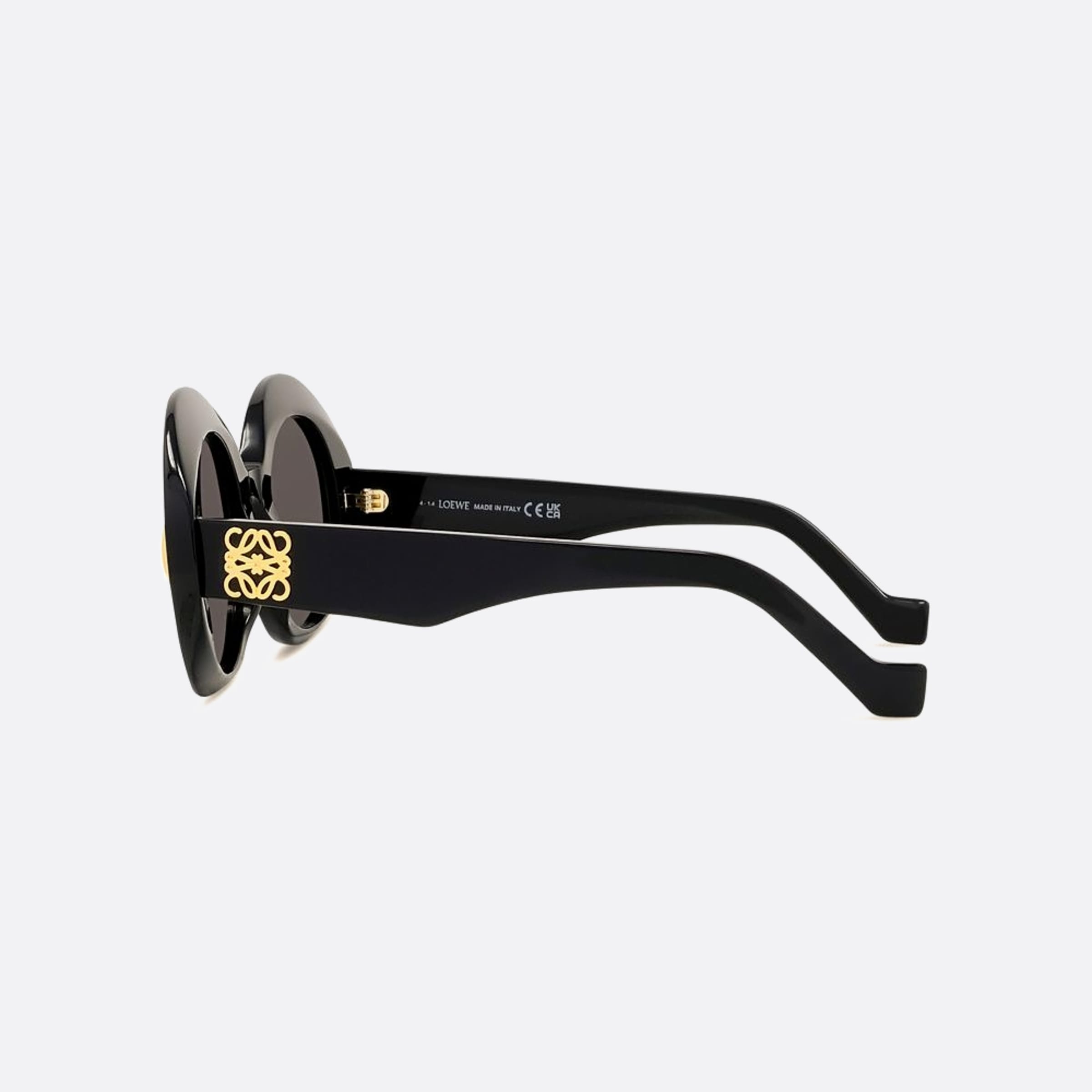 Loewe 50mm Anagram 01a Black Oval Women Sunglasses - Detail View