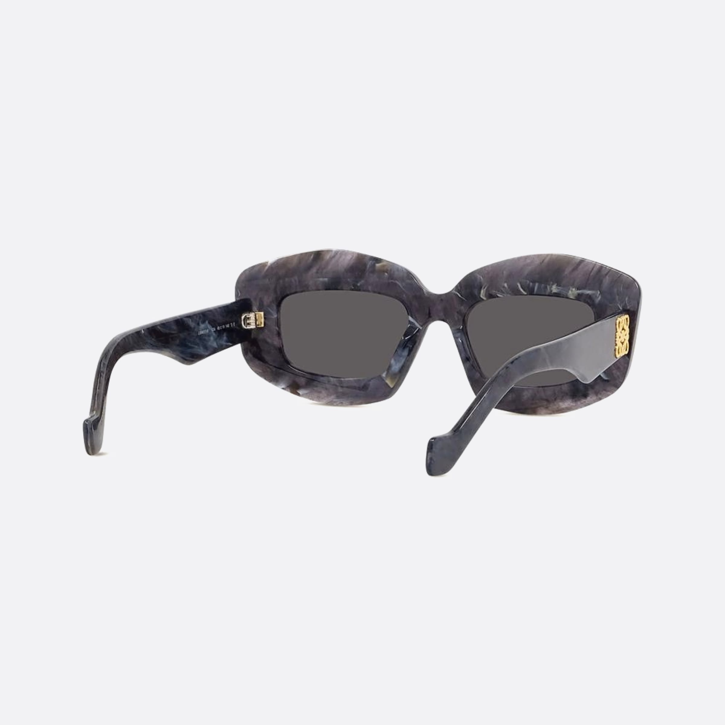 Loewe 49mm Anagram 63a Black Rectangle Women Sunglasses - Additional Angle
