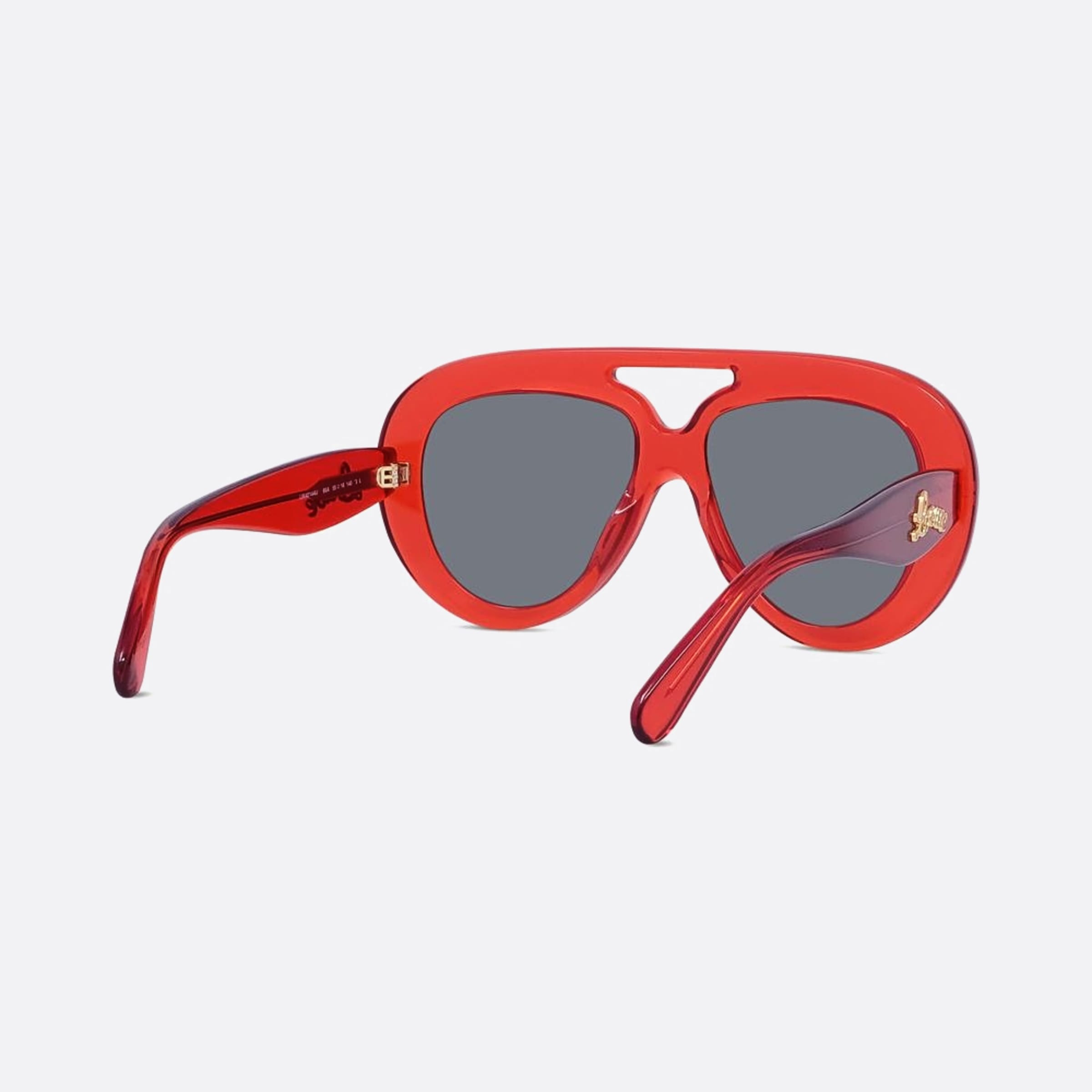 Loewe 55mm Curvy 66a Red Pilot Men Sunglasses - Additional Angle
