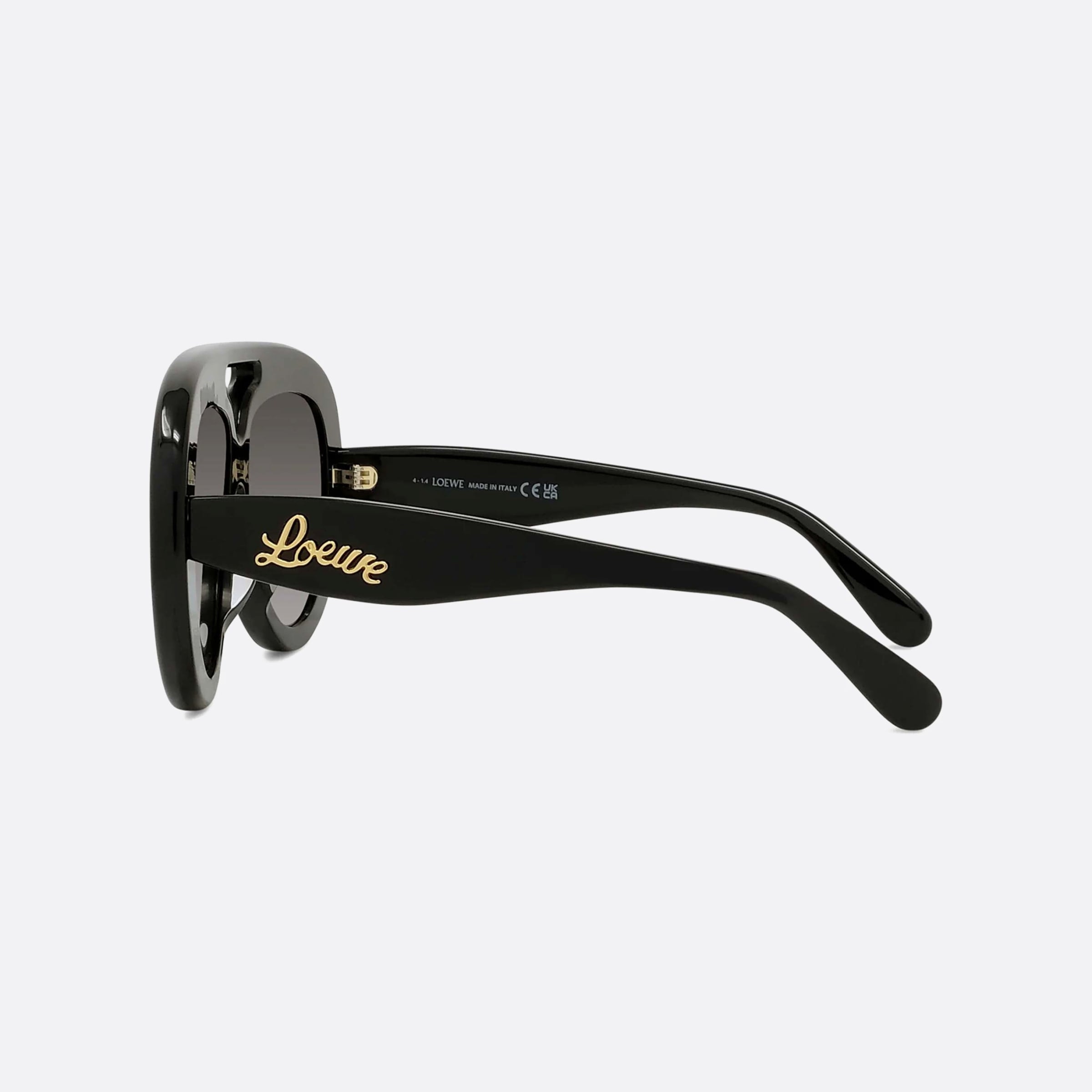 Loewe 55mm Curvy Lw40144u 01b Black Unisex Sunglasses - Detail View
