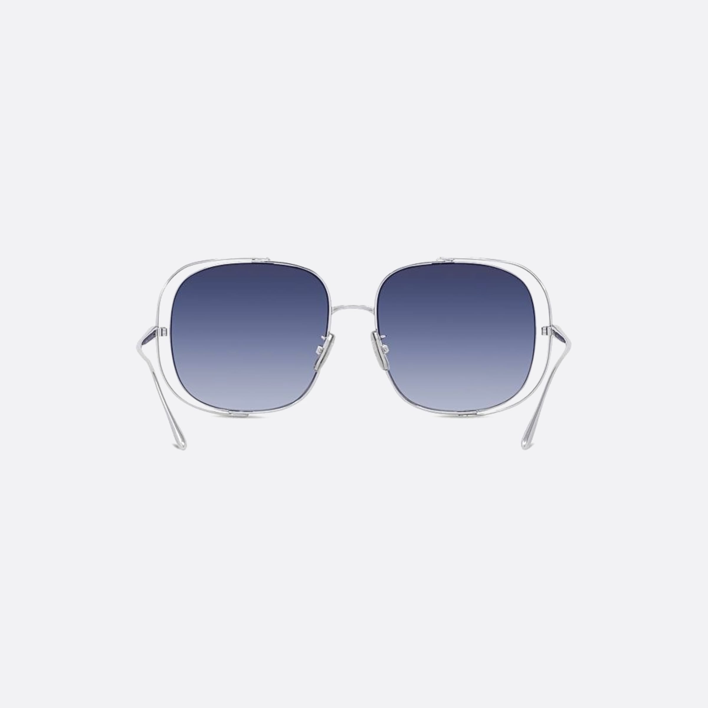 Loewe 57mm Signature 16w Silver Rectangle Women Sunglasses - Additional Angle