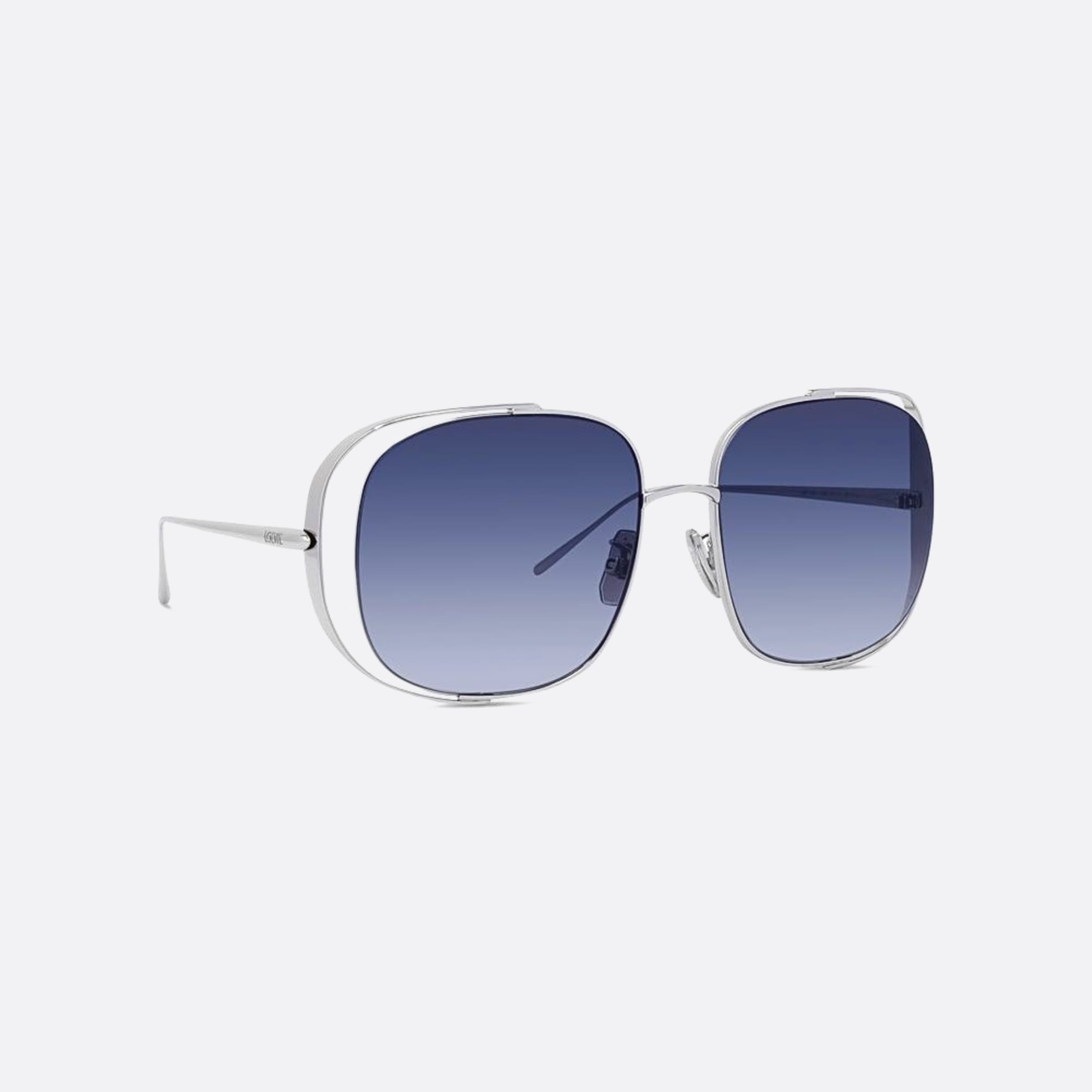 Loewe 57mm Signature 16w Silver Rectangle Women Sunglasses - Additional Angle