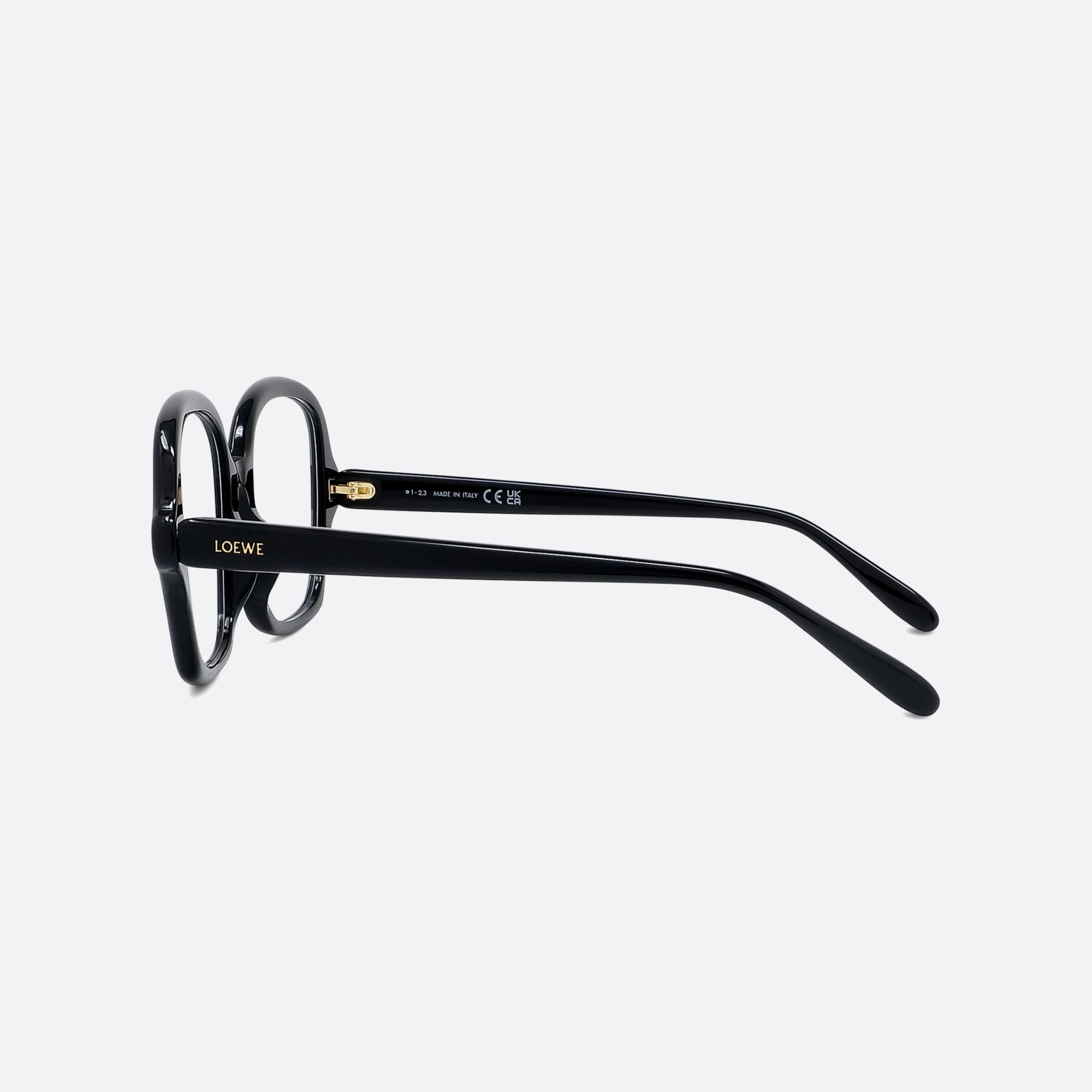 Loewe 52mm Thin Lw50070i Black Squared Unisex Eyeglasses - Detail View