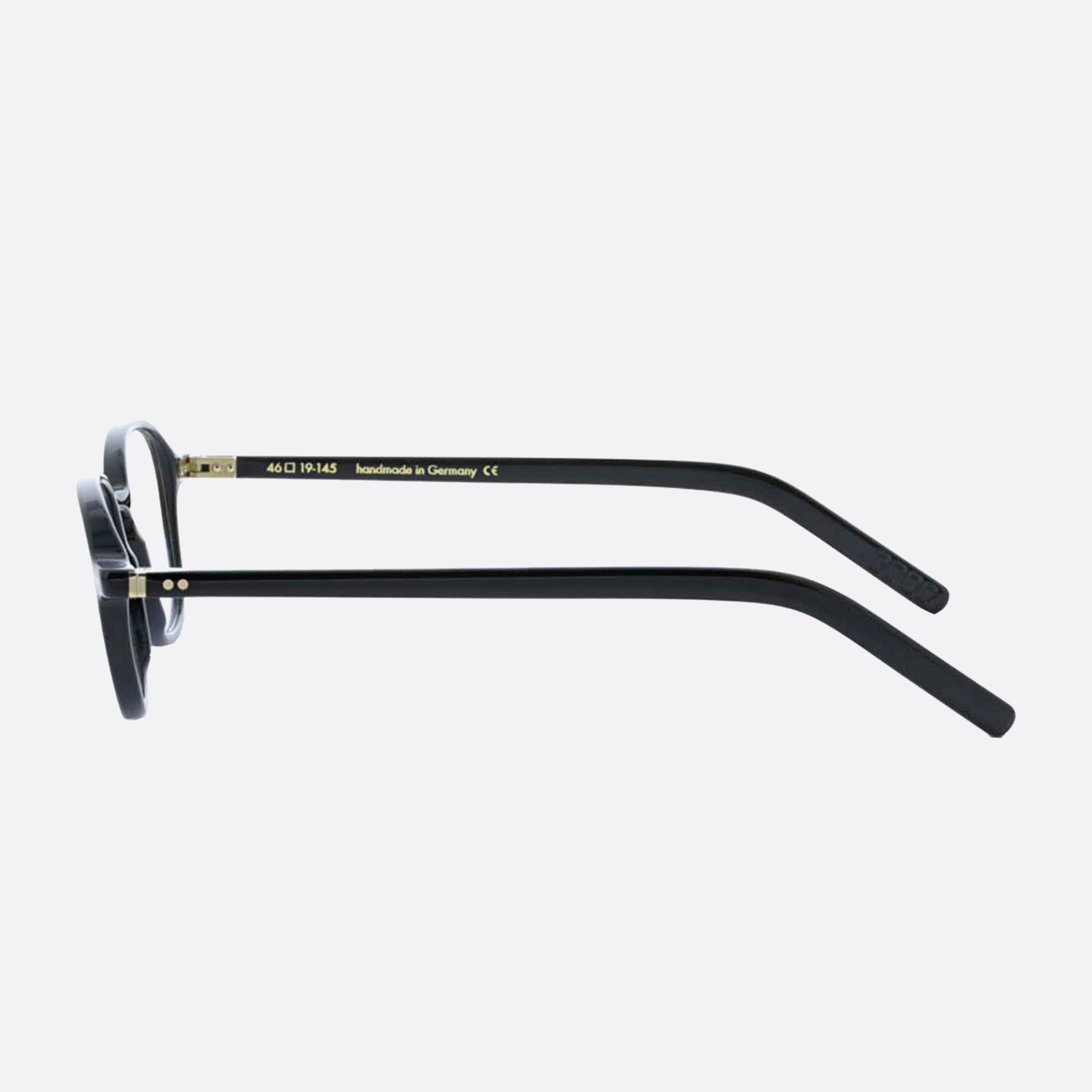 Lunor 46mm A12 Black Visor Unisex Eyeglasses - Detail View