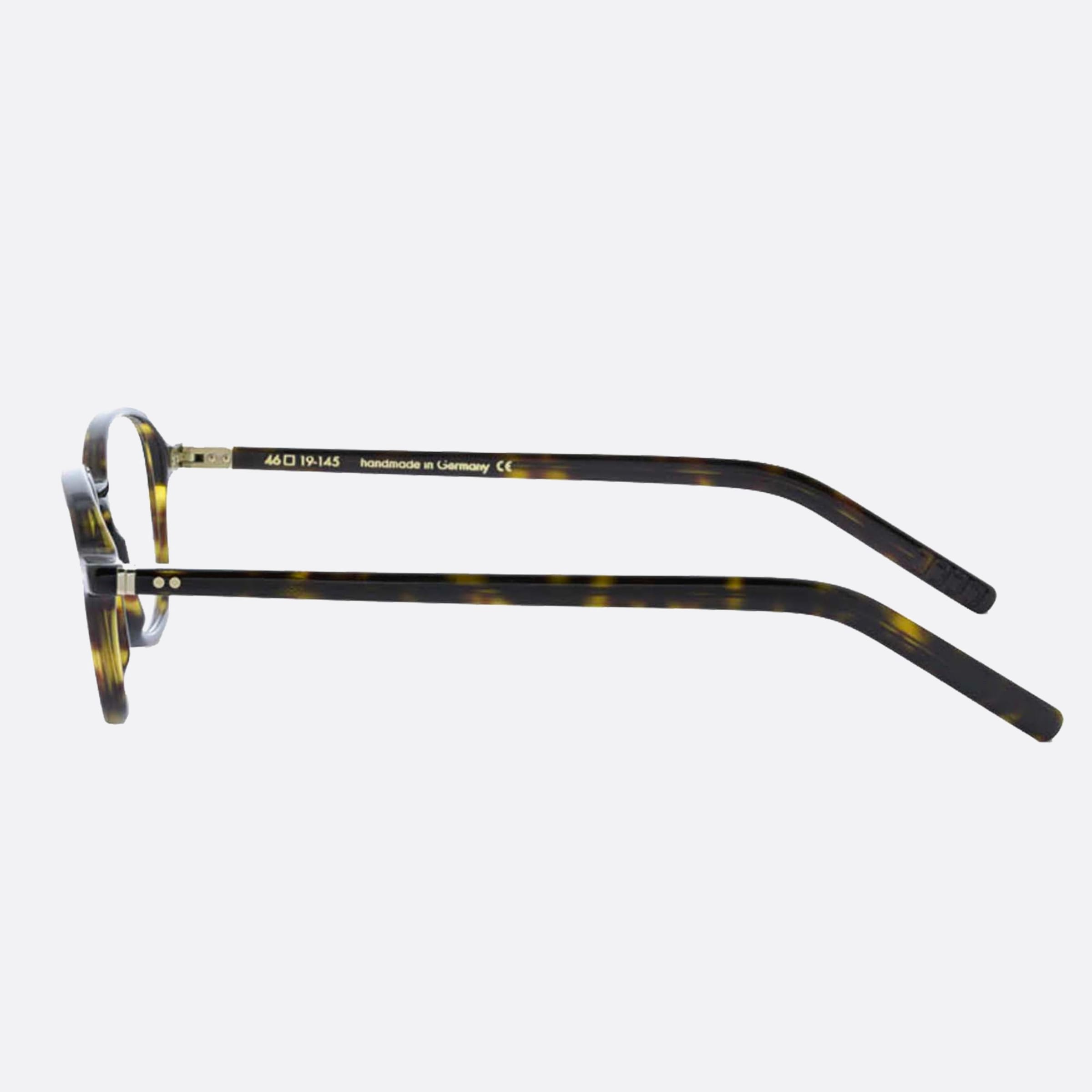 Lunor 46mm A12 Havana Geometric Unisex Eyeglasses - Detail View