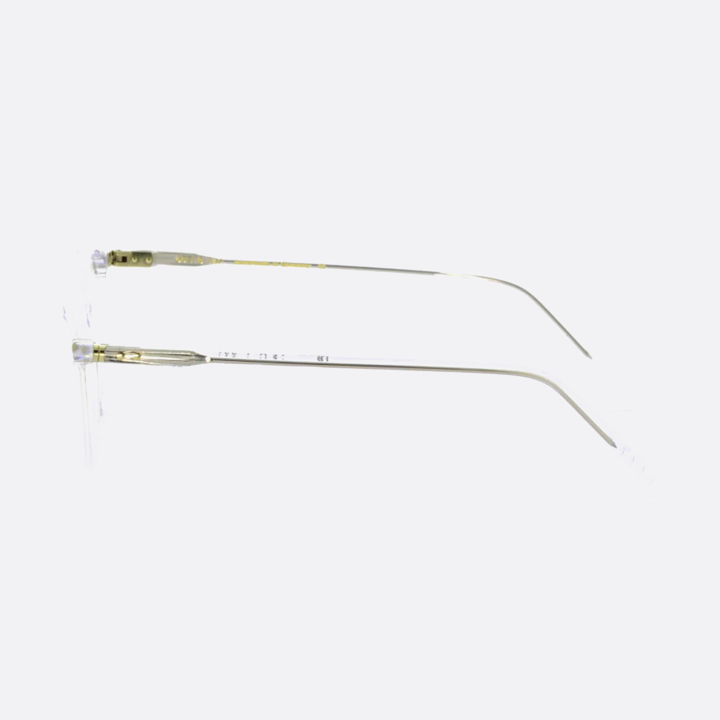 Lunor 48mm Transparent Round Unisex Eyeglasses - Detail View