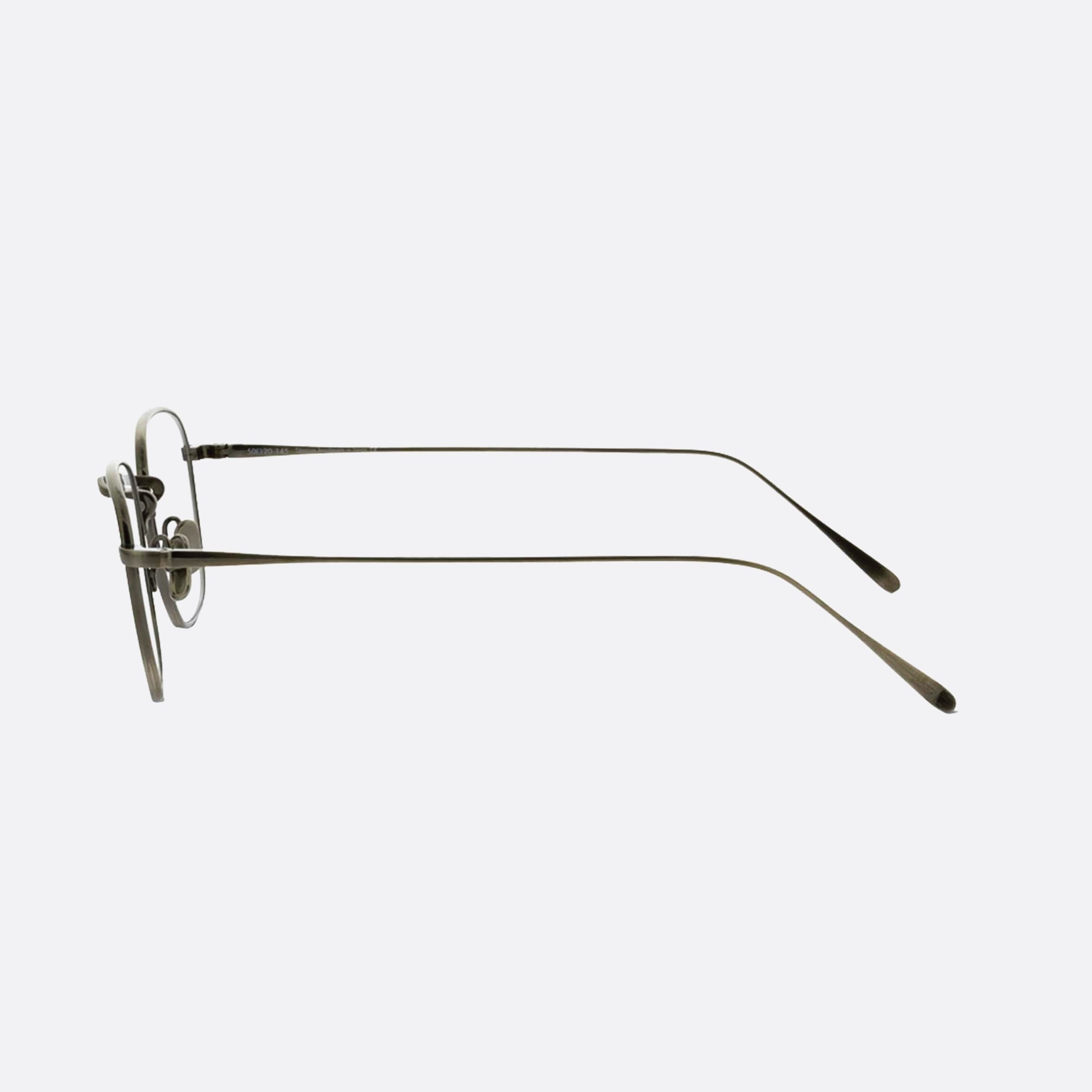 Lunor 48mm Silver Geometric Unisex Eyeglasses - Detail View