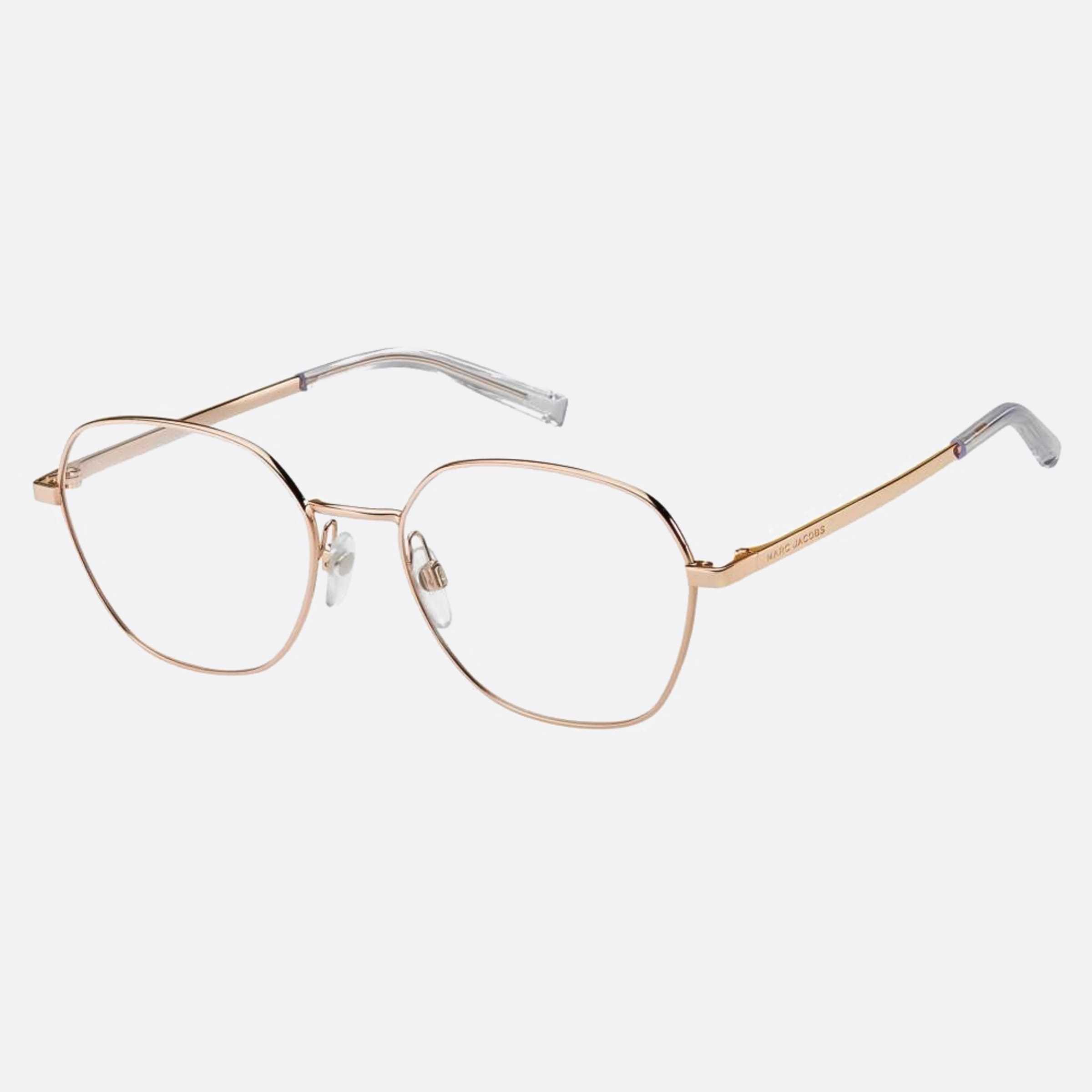 Marc 54mm Jacobs Marc Ddb Rose Gold Geometric Women Eyeglasses - Side View