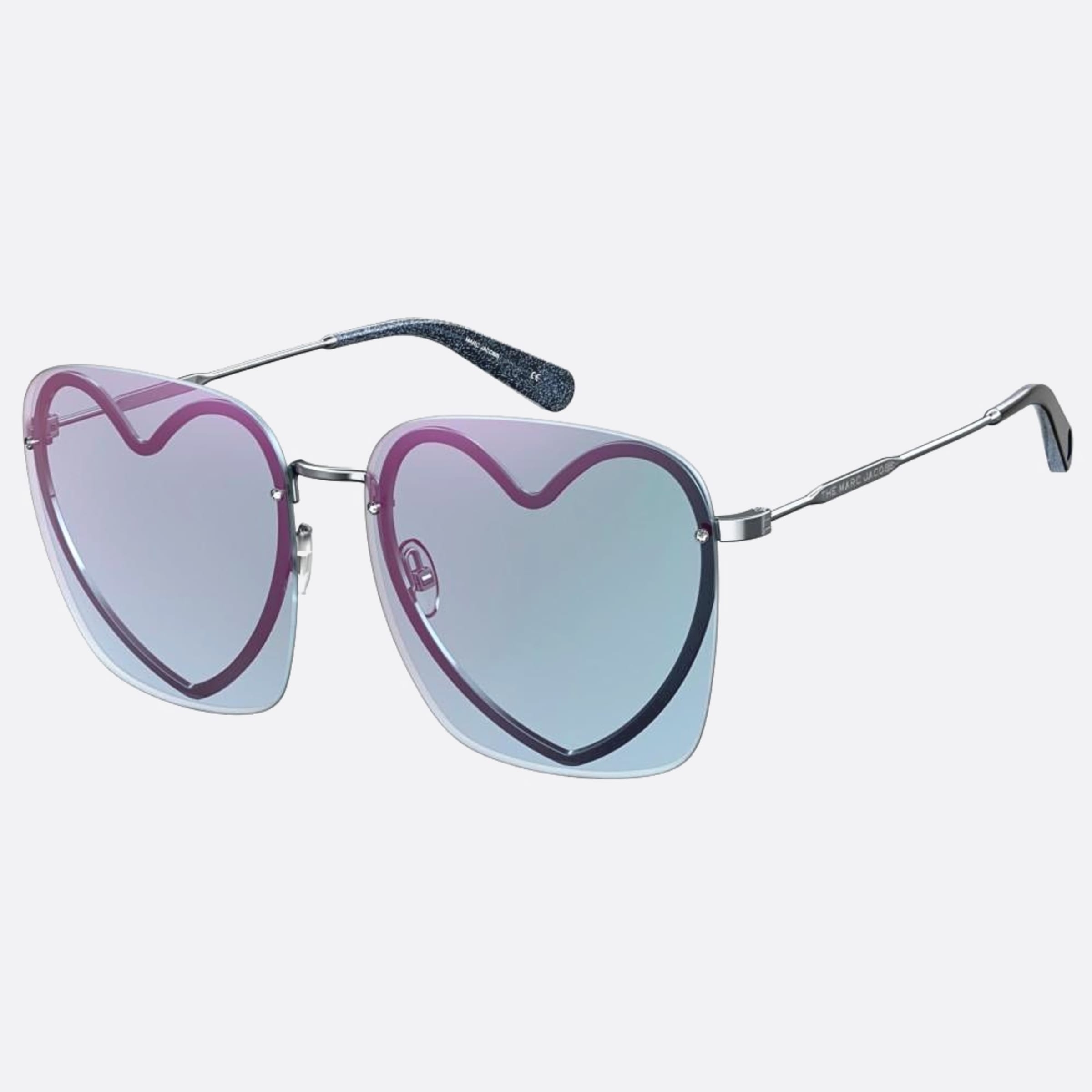 Marc 59mm Jacobs Marc Mvu Silver Oversize Women Sunglasses - Side View