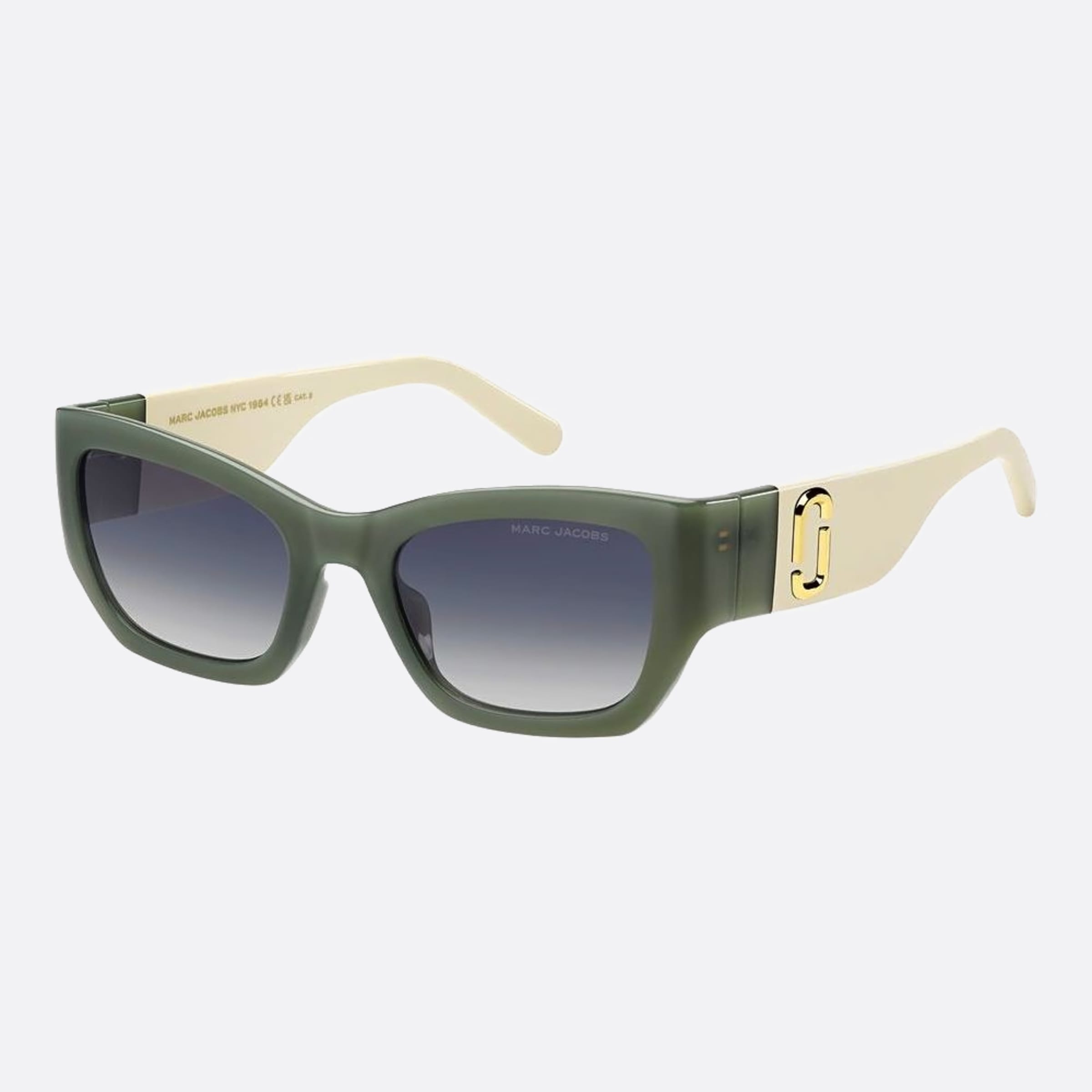 Marc 53mm Jacobs Marc 1ed Green Rectangle Women Sunglasses - Side View
