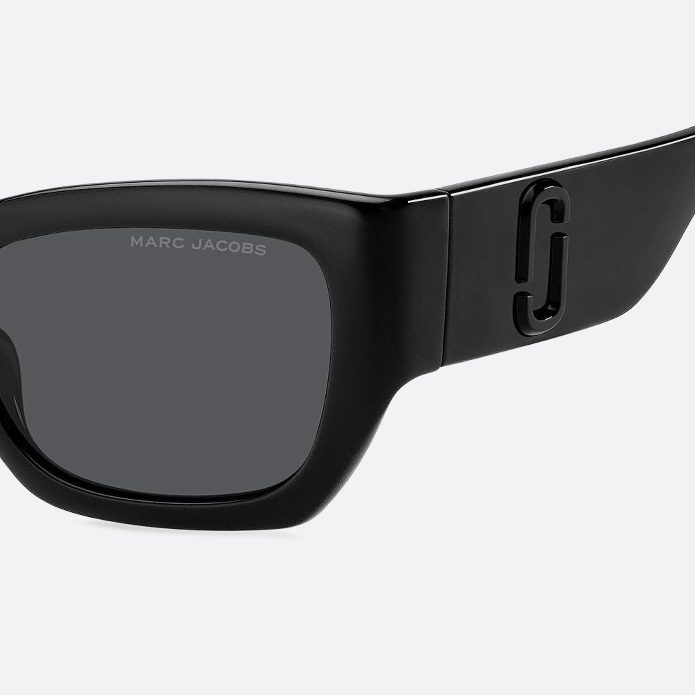 Marc 53mm Jacobs Marc Black Rectangle Women Sunglasses - Detail View