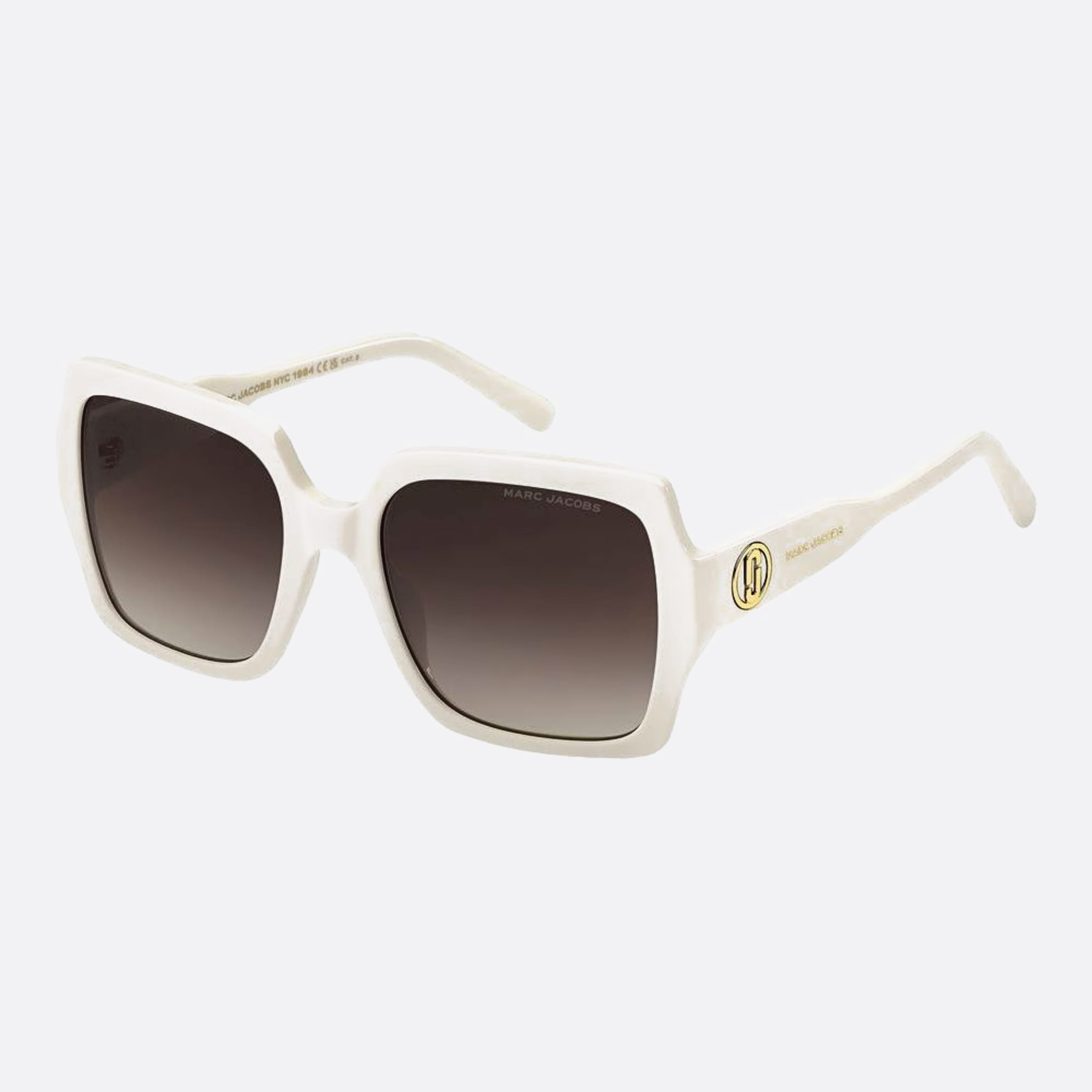 Marc 55mm Jacobs Marc Szj White Rectangle Women Sunglasses - Side View