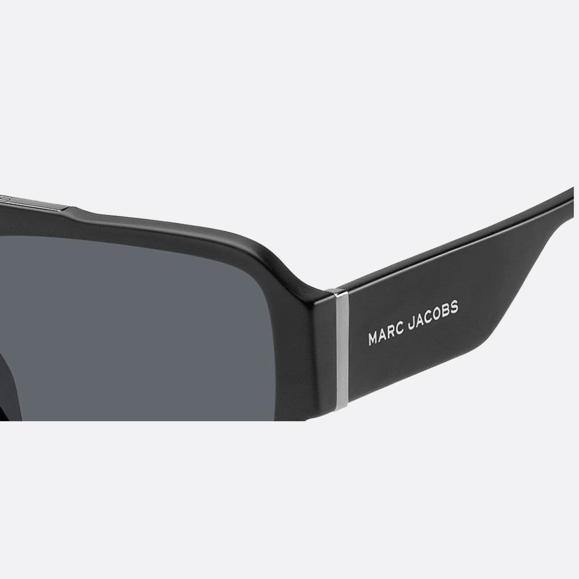 Marc 58mm Jacobs Marc Black Rectangle Men Sunglasses - Detail View