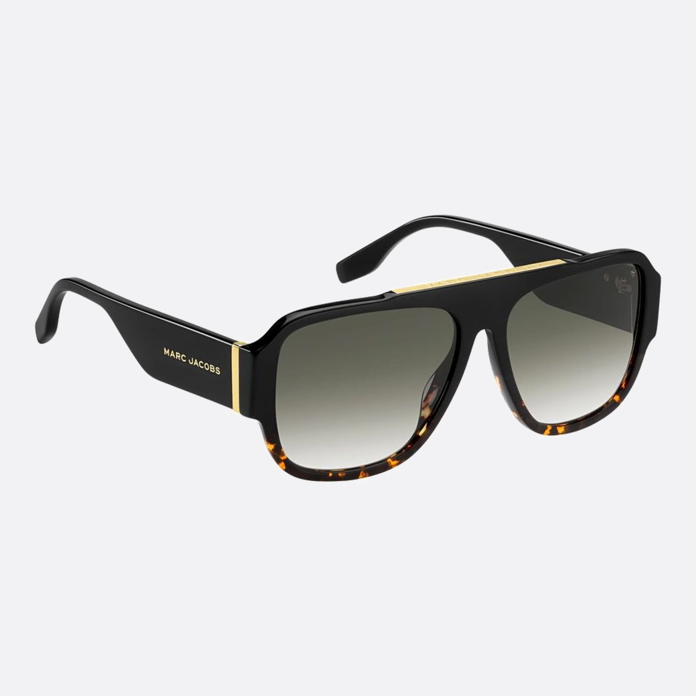 Marc 58mm Jacobs Marc Wr7 Black Rectangle Men Sunglasses - Detail View