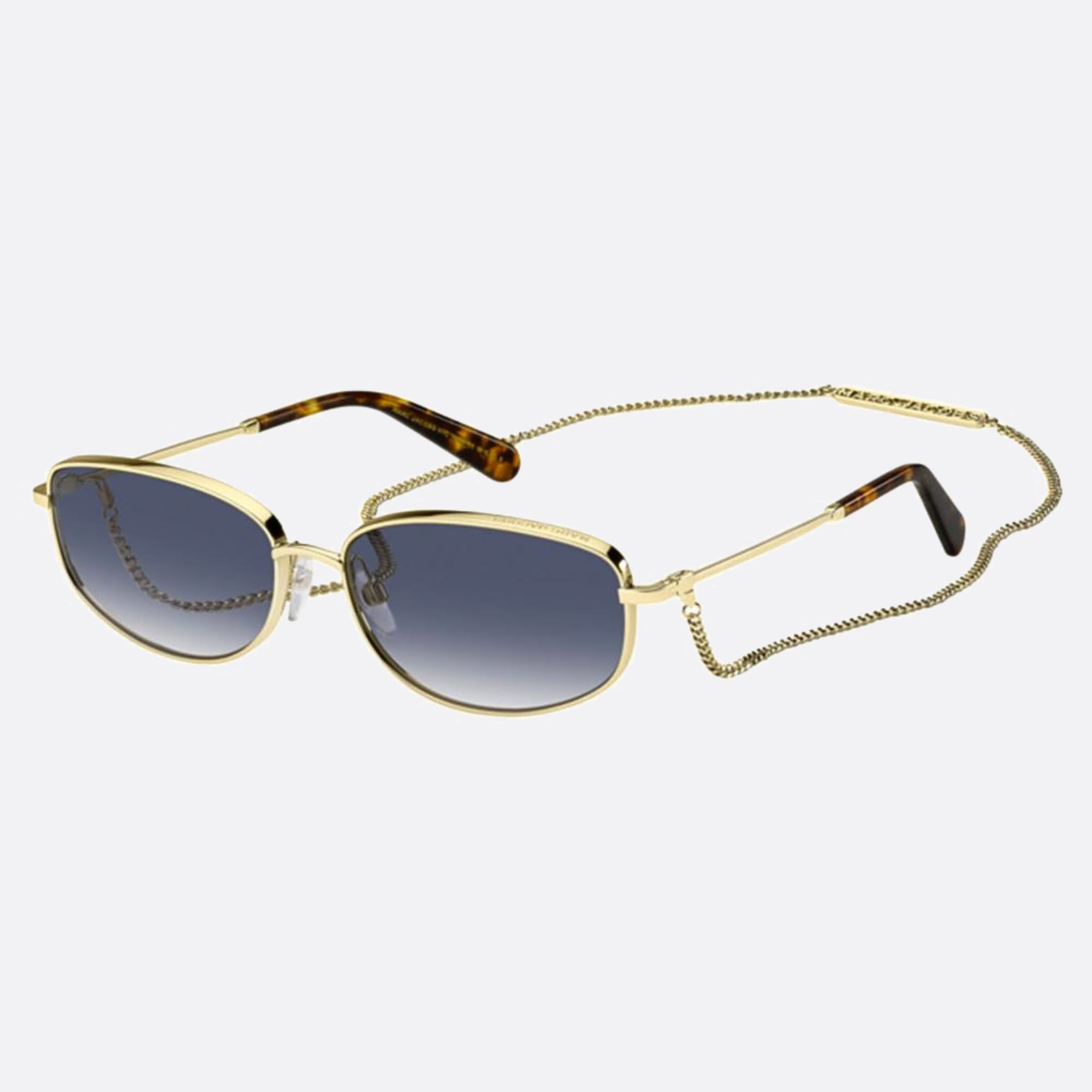 Marc 60mm Jacobs Marc Lks Gold Oval Women Sunglasses - Side View
