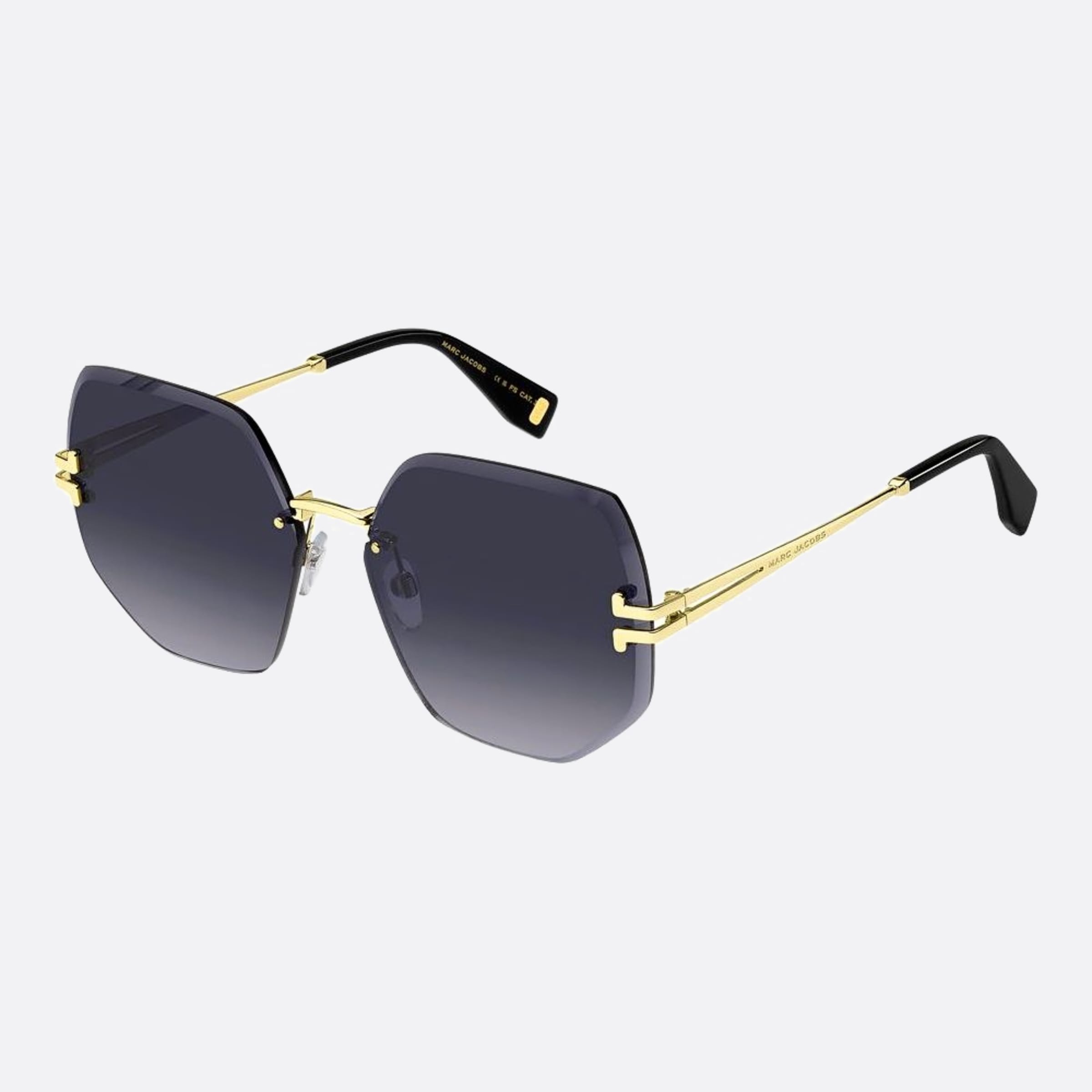 Marc 62mm Jacobs Rhl Black Geometric Women Sunglasses - Side View