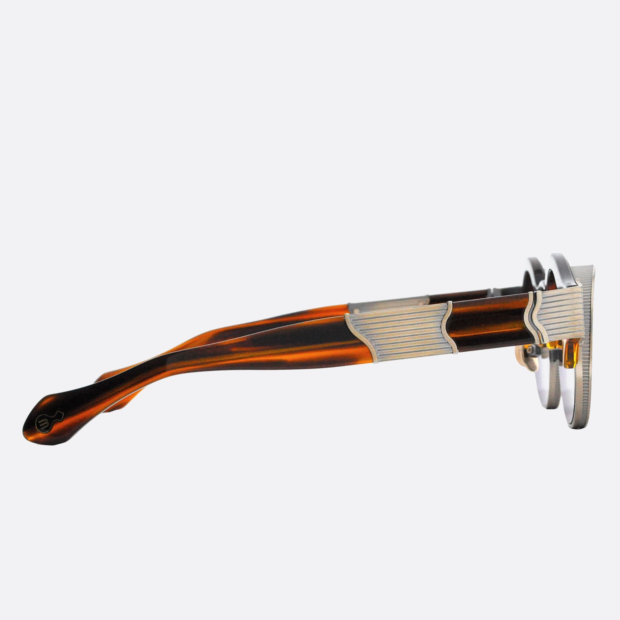 Matsuda 43mm M10605h Gold Round Men Sunglasses - Detail View