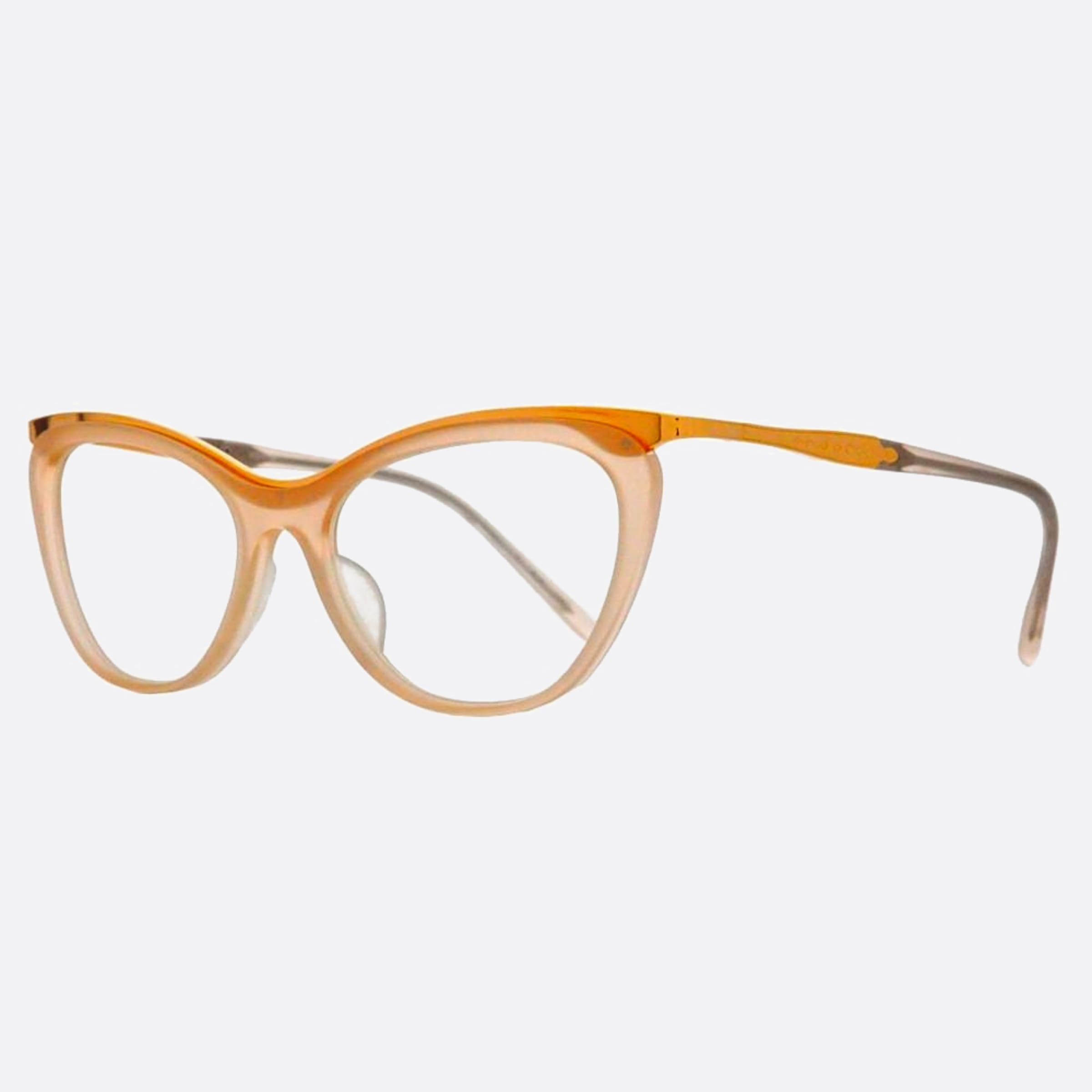Matsuda 51mm M2044 Mcmp Brown Cat Eye Unisex Eyeglasses - Side View