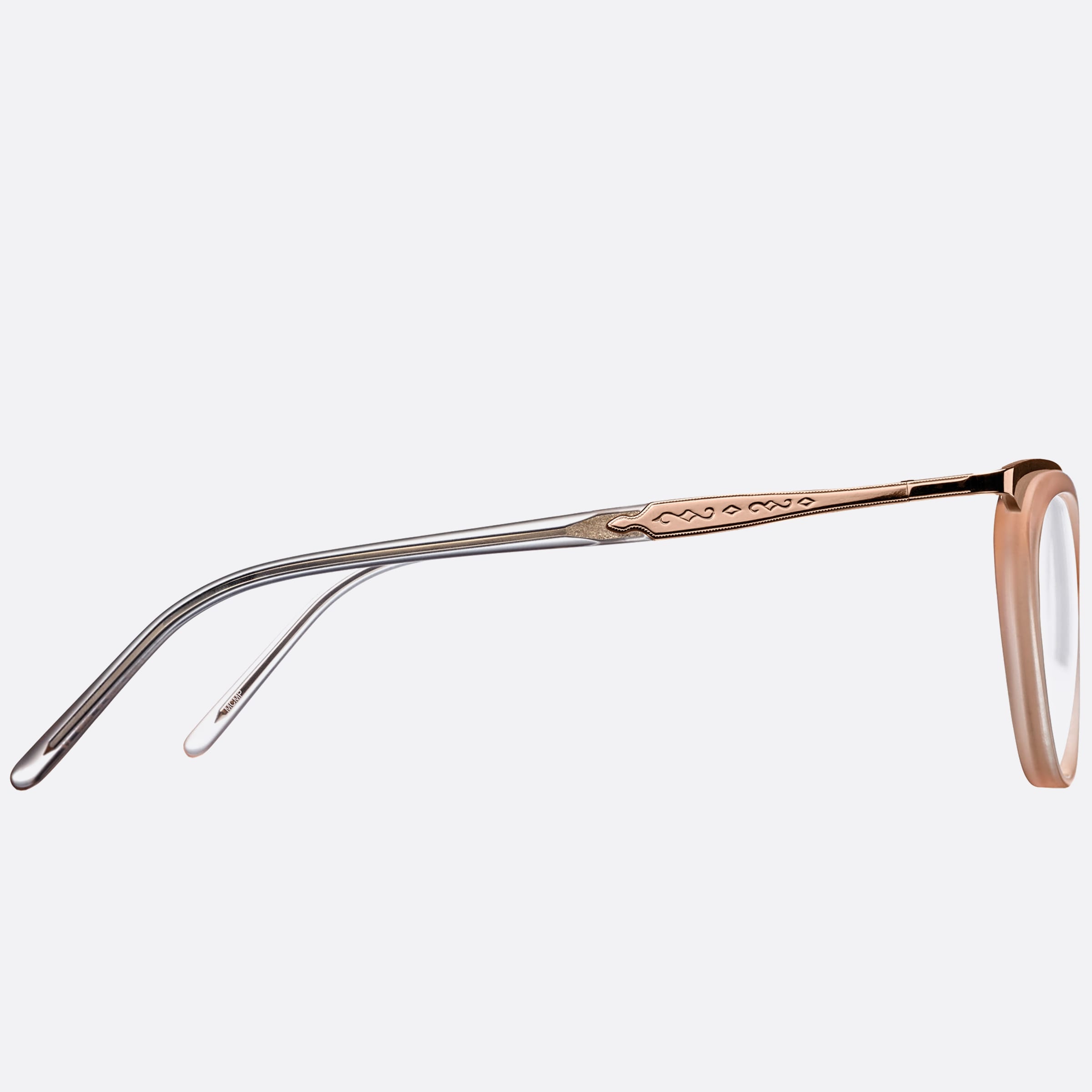 Matsuda 51mm M2044 Mcmp Brown Cat Eye Unisex Eyeglasses - Detail View