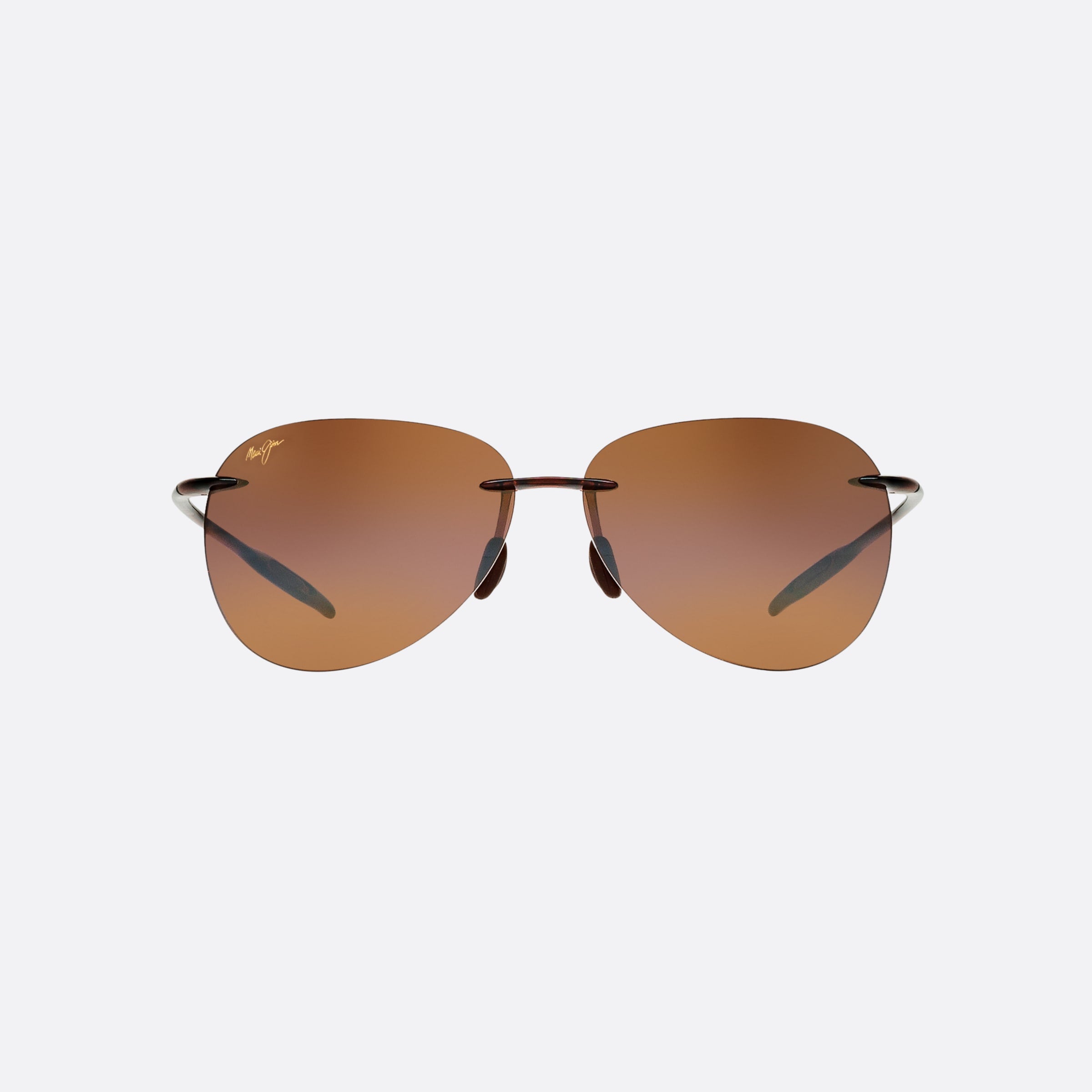 Maui 62mm Jim Sugar Beach Brown Pilot Polarized Unisex Sunglasses - Lifestyle Shot