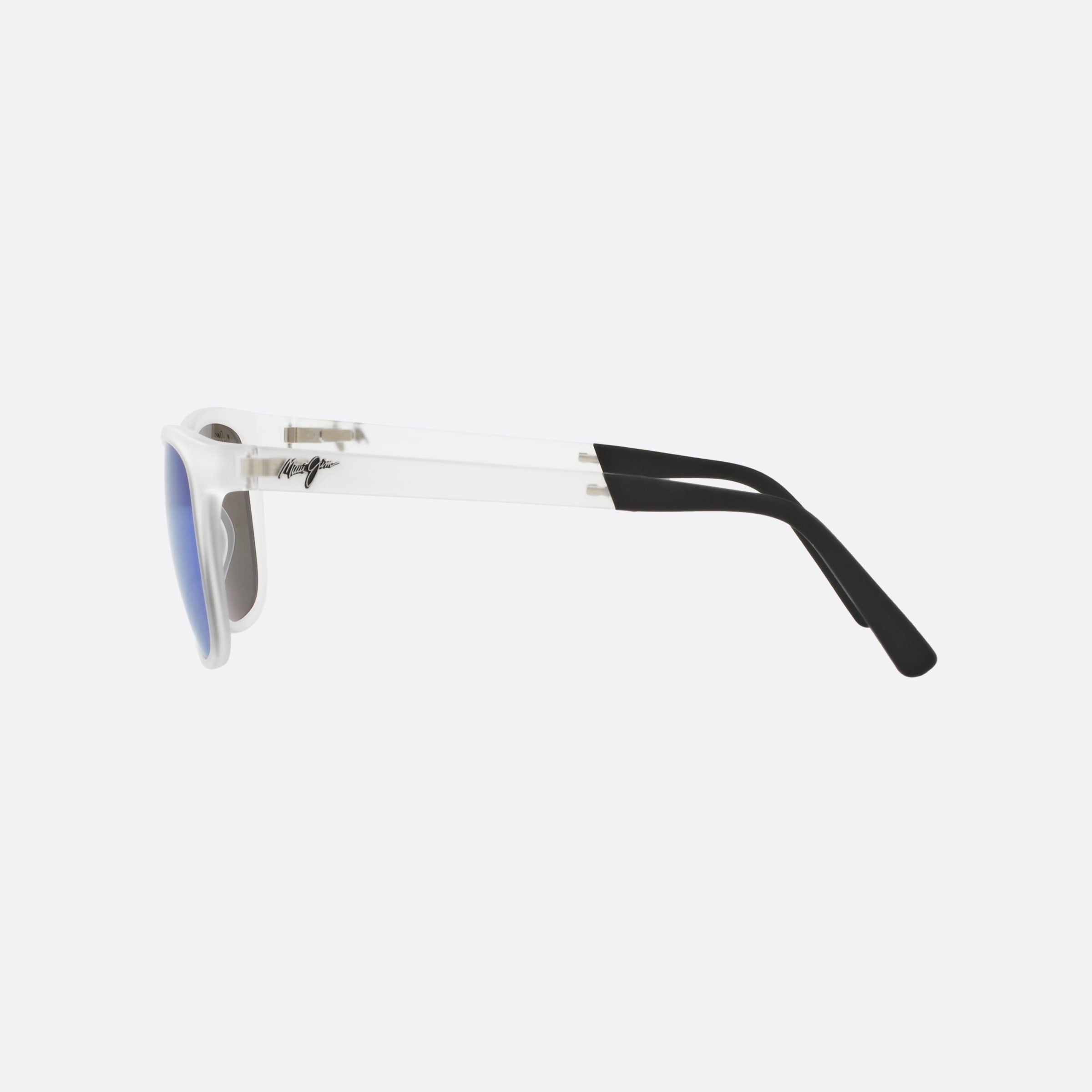 Maui 53mm Jim Tail Slide Transparent Rectangular Polarized Unisex Sunglasses - Detail View