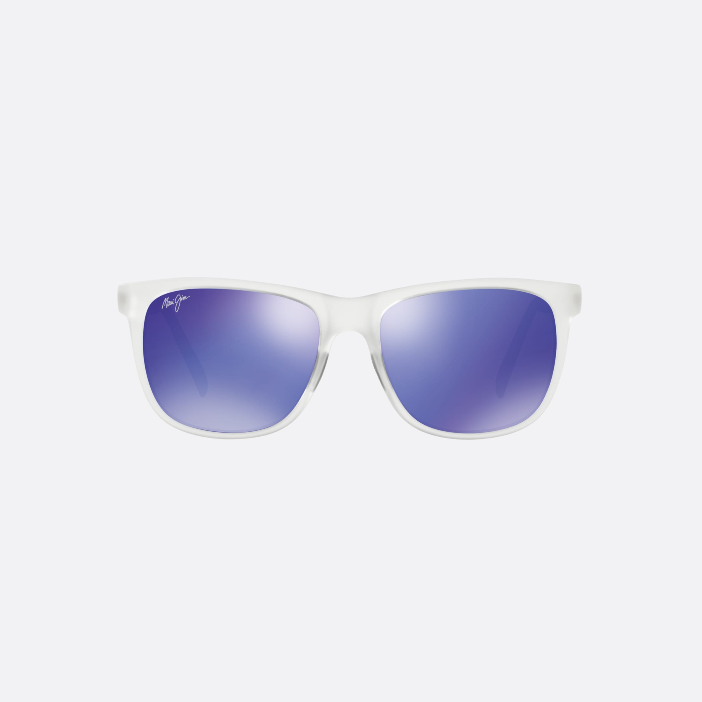 Maui 53mm Jim Tail Slide Transparent Rectangular Polarized Unisex Sunglasses - Lifestyle Shot