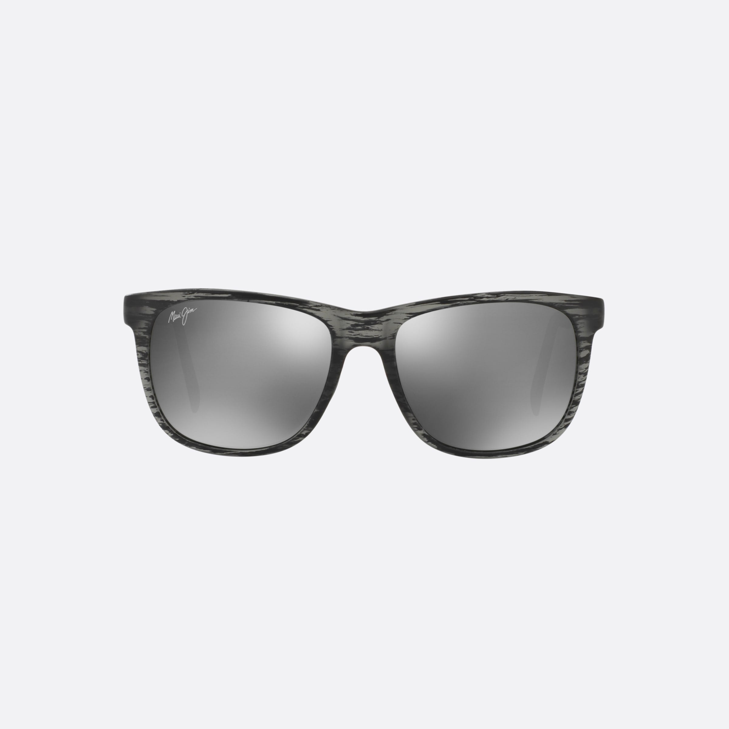 Maui 53mm Jim Tail Slide Gray Rectangular Polarized Unisex Sunglasses - Lifestyle Shot