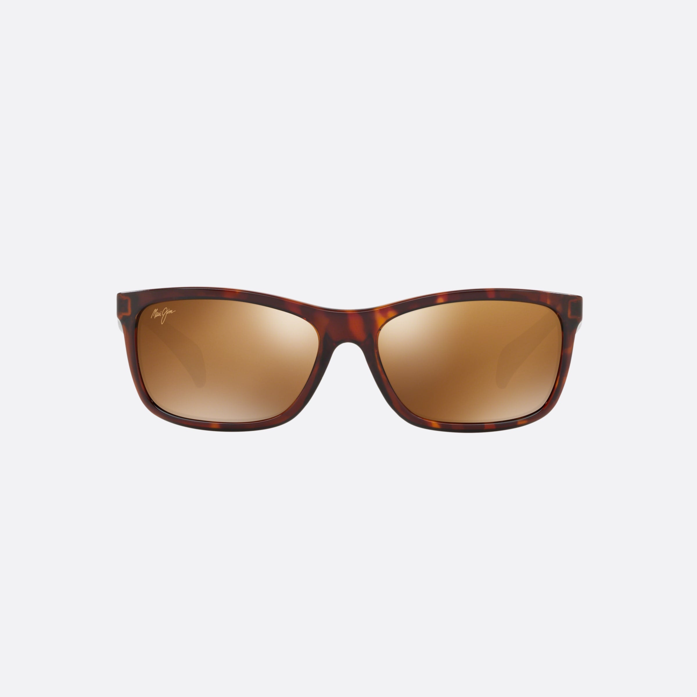 Maui 59mm Jim Puhi Tortoiseshell Rectangular Polarized Unisex Sunglasses - Lifestyle Shot