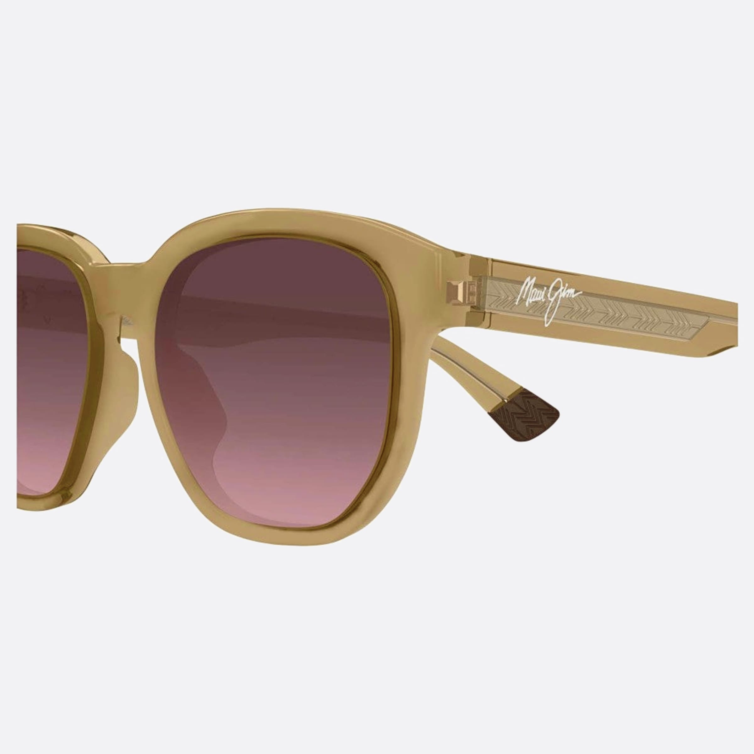 Maui 56mm Jim Akahai Rs646 Brown Geometric Polarized Men Sunglasses - Detail View