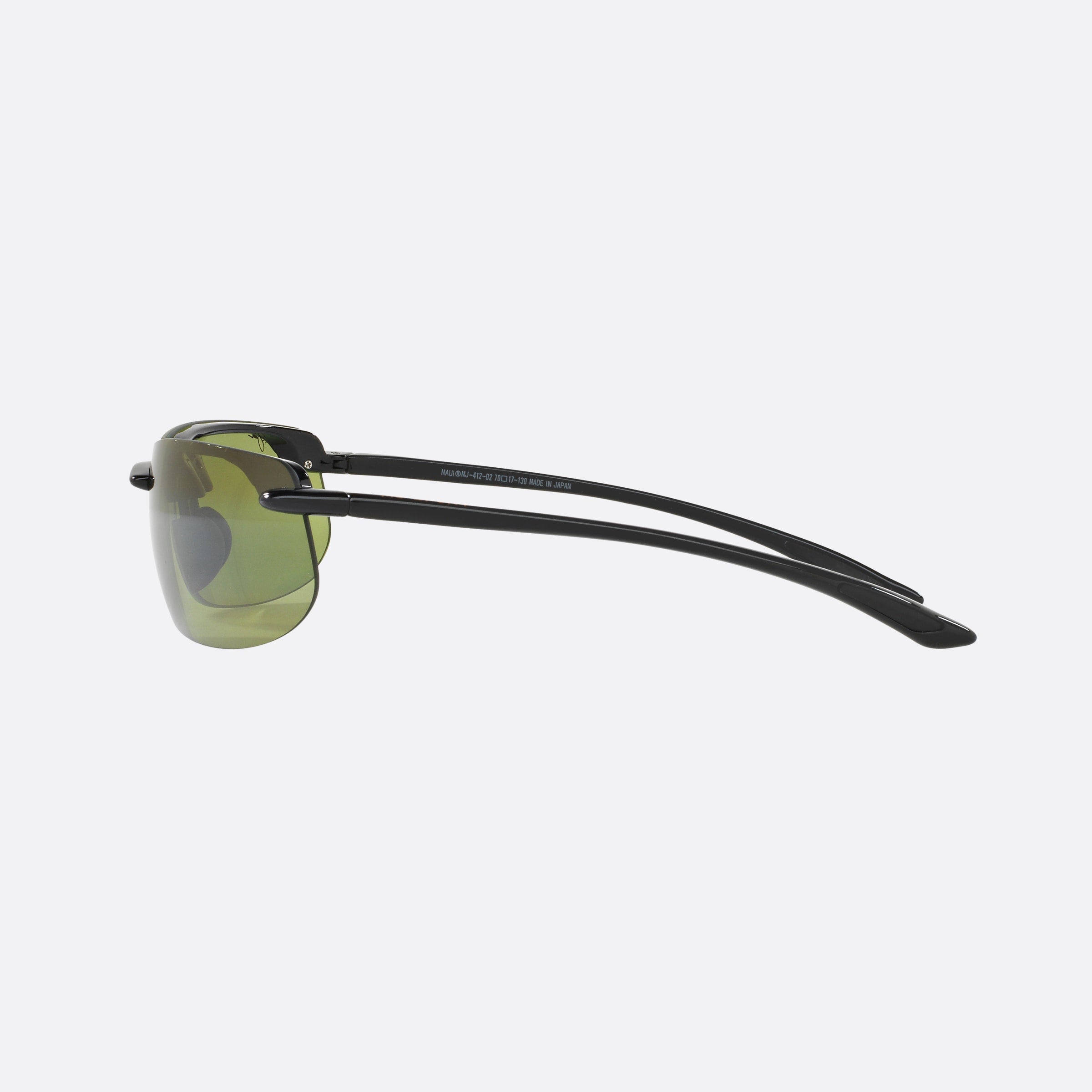Maui 67mm Jim Banyans Black Rectangle Polarized Men Sunglasses - Detail View