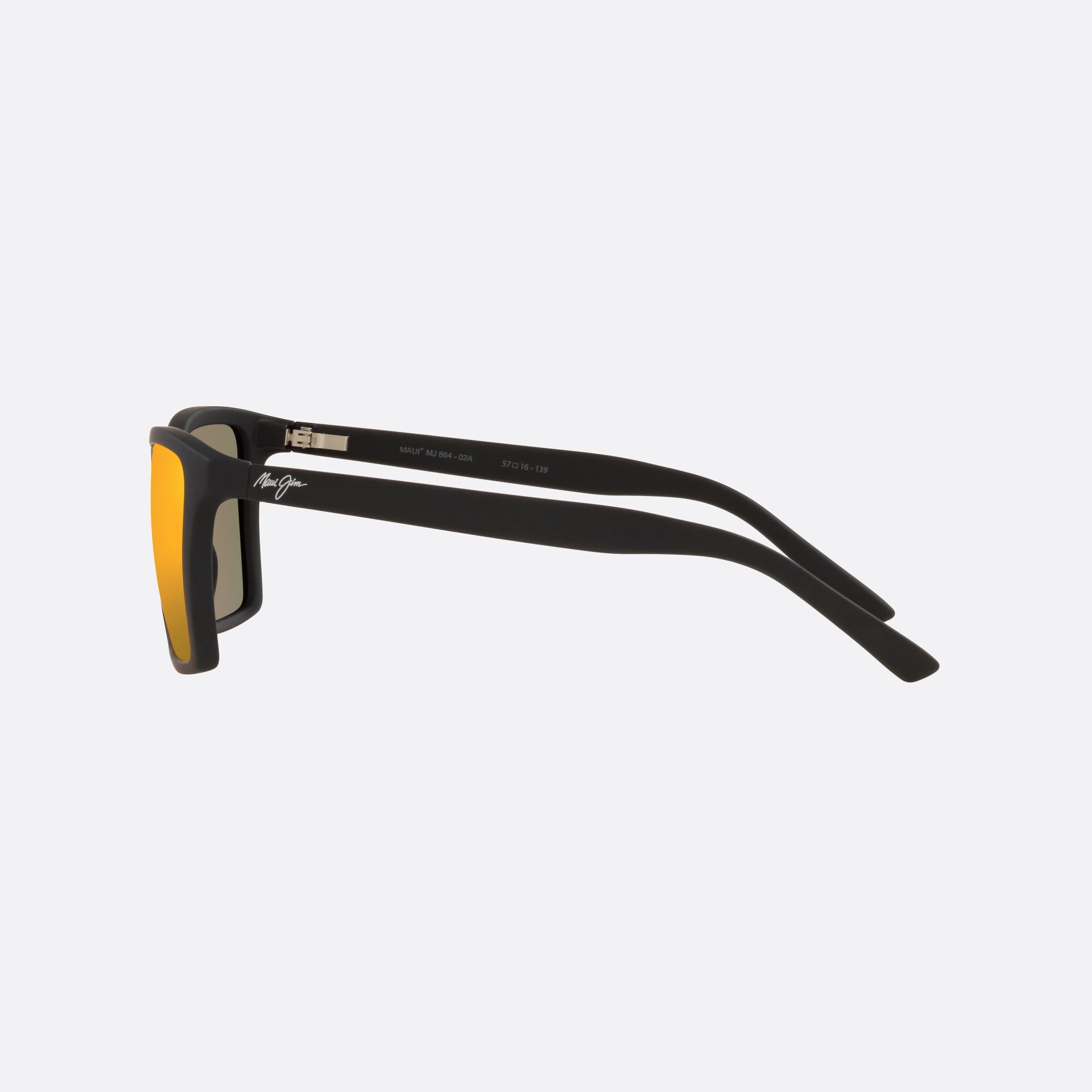 Maui 57mm Jim Cruzem Black Square Polarized Men Sunglasses - Detail View