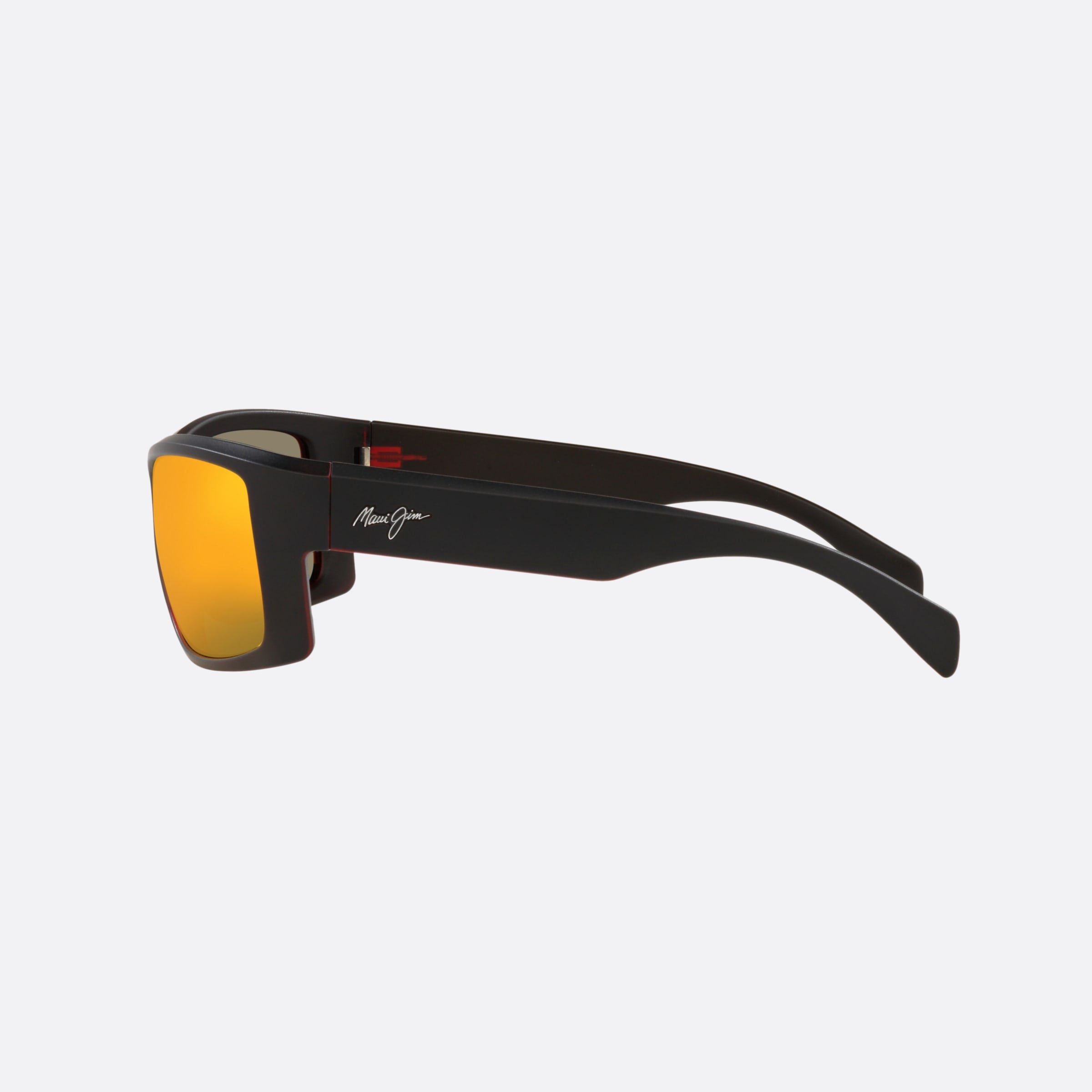 Maui 64mm Jim Equator Black Rectangular Polarized Unisex Sunglasses - Detail View