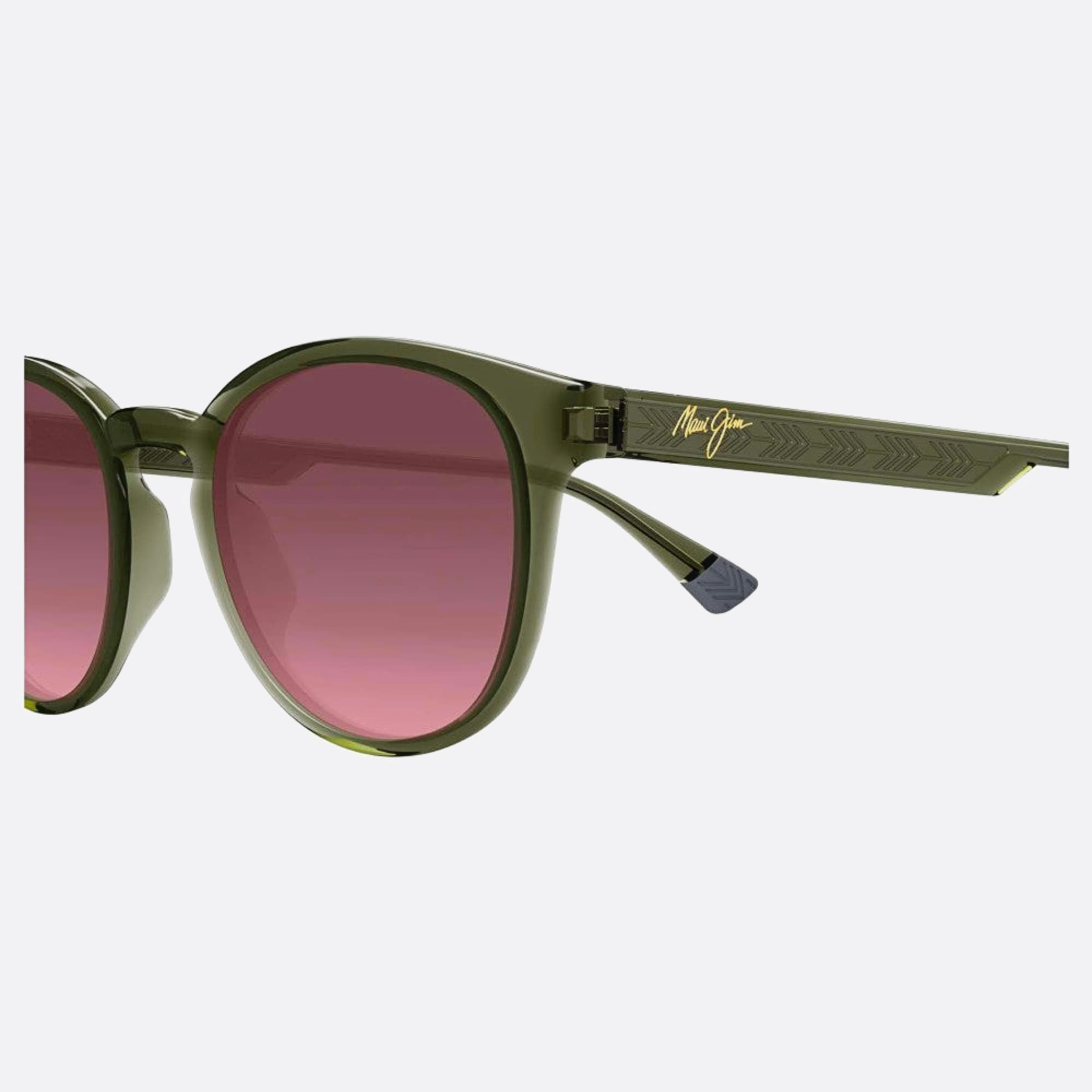 Maui 50mm Jim Hiehie Rs636 Green Squared Polarized Unisex Sunglasses - Detail View