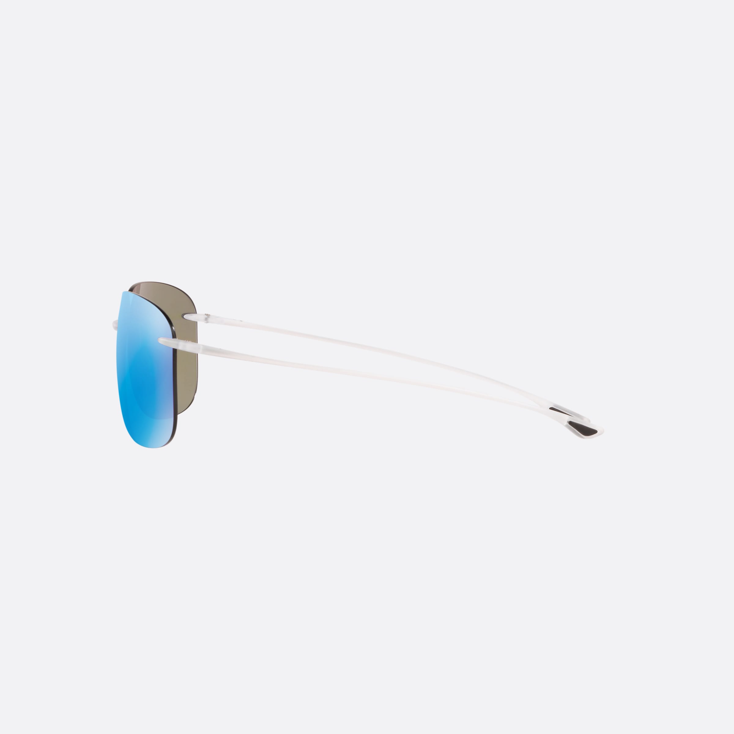 Maui 62mm Jim Hikina Transparent Pilot Polarized Unisex Sunglasses - Detail View