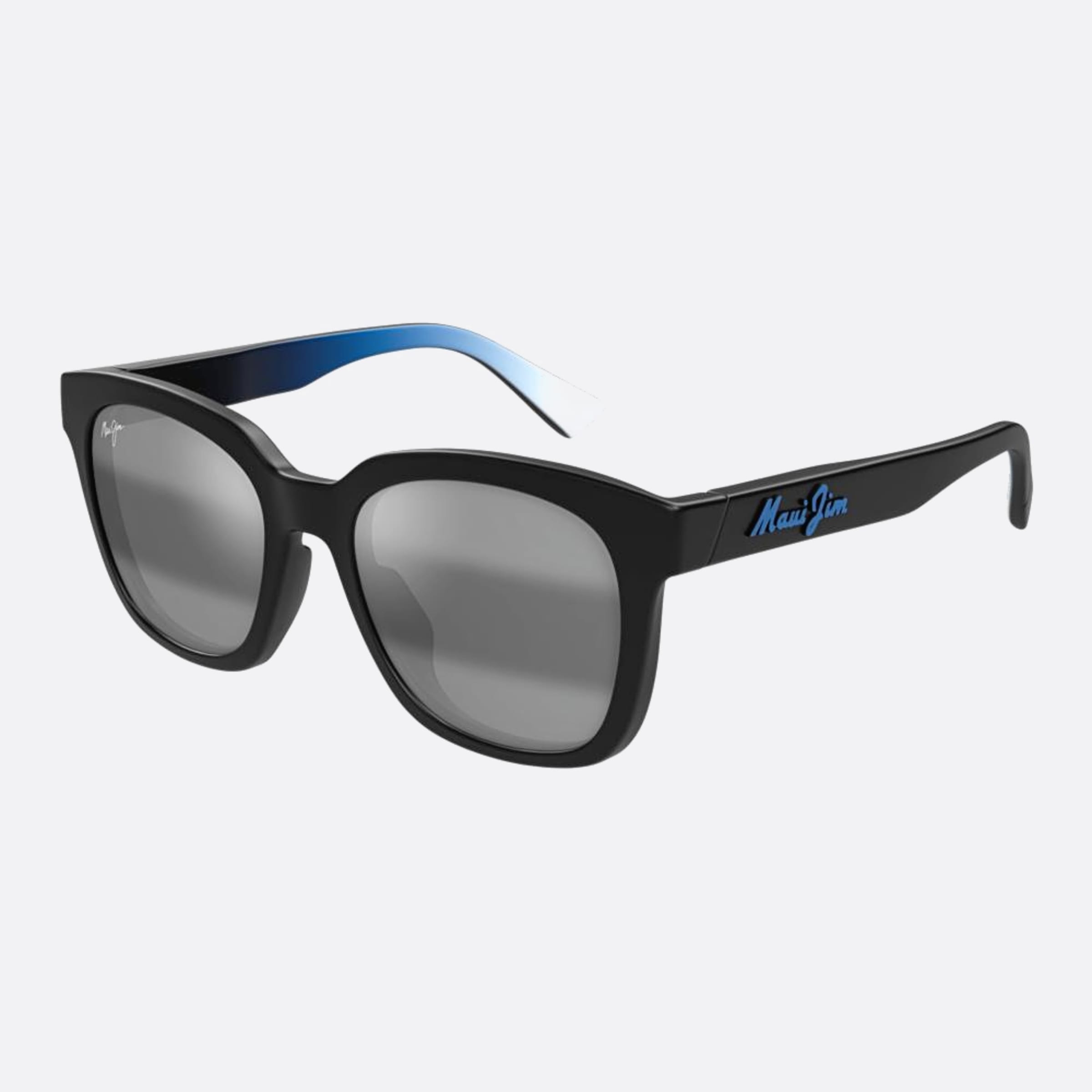 Maui 55mm Jim Honua H653 Black Squared Polarized Unisex Sunglasses - Side View