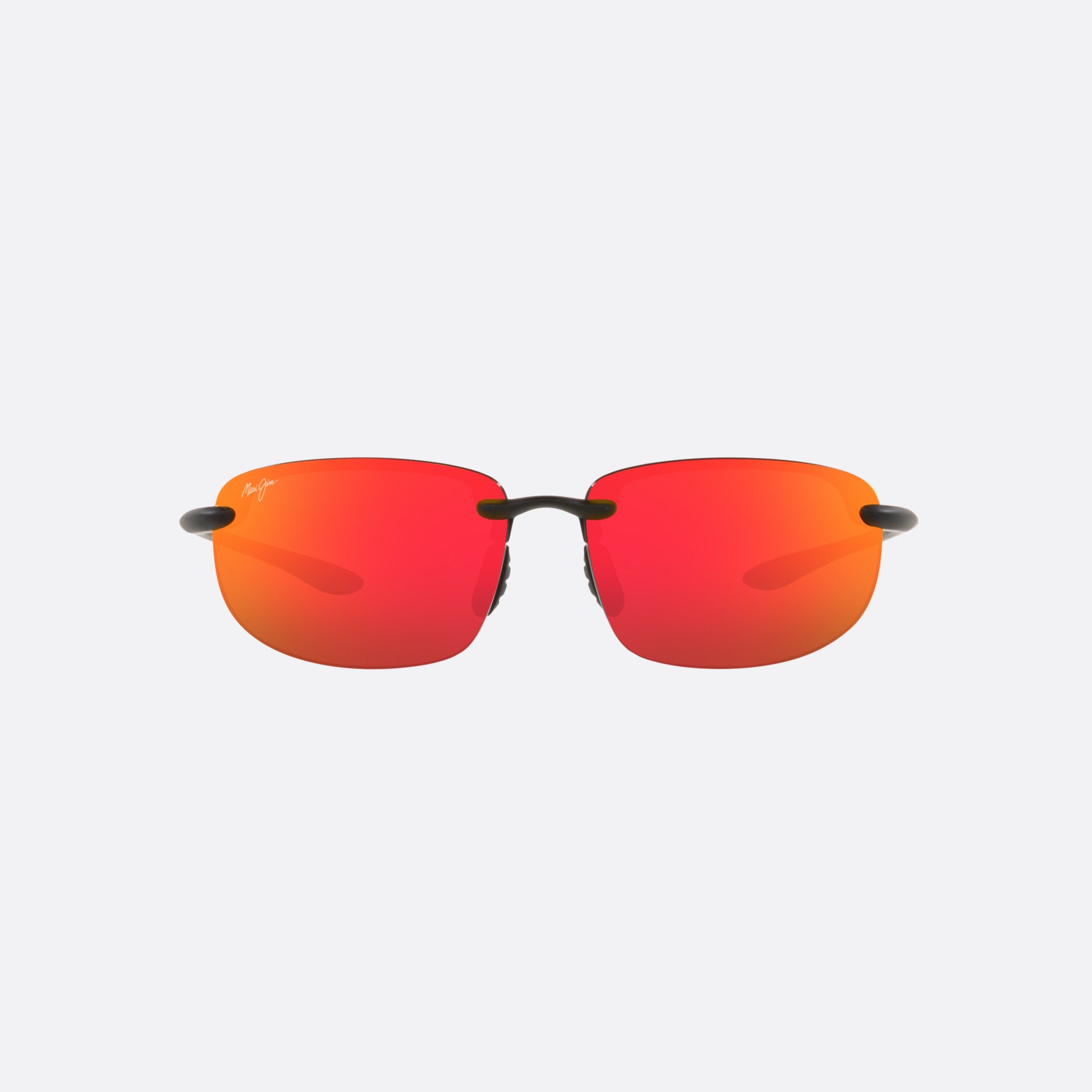 Maui 64mm Jim Hookipa Asian Fit Black Rectangular Polarized Unisex Sunglasses - Lifestyle Shot