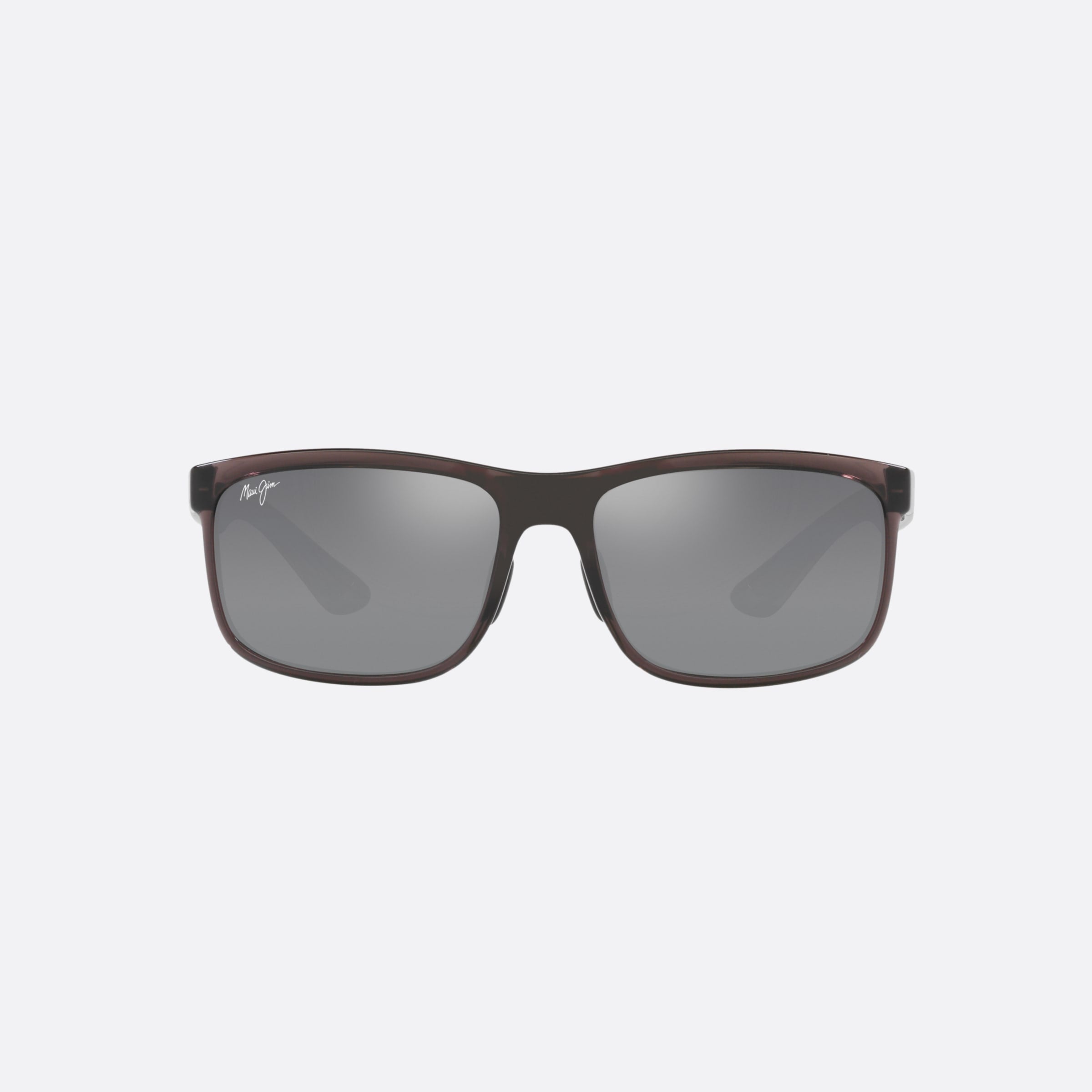 Maui 58mm Jim Huelo Grey Rectangular Polarized Unisex Sunglasses - Lifestyle Shot