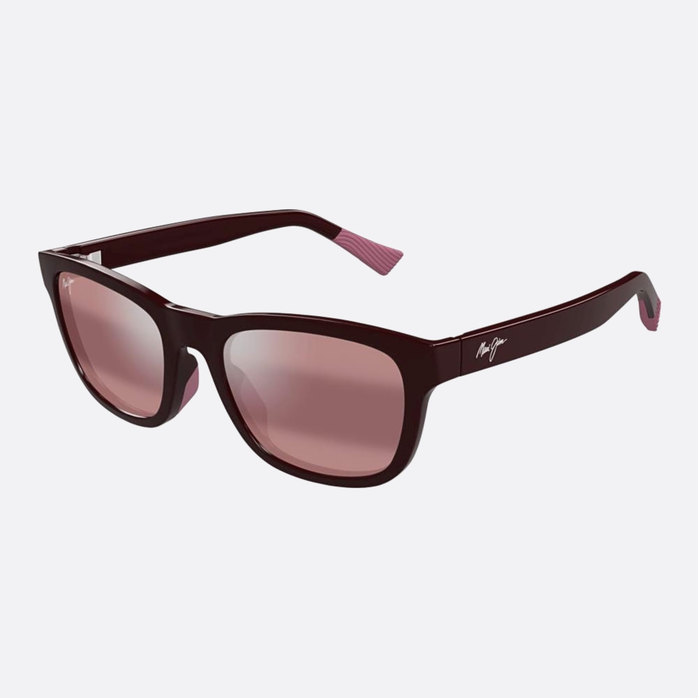 Maui 54mm Jim Kapi Bupk Red Squared Unisex Sunglasses - Side View