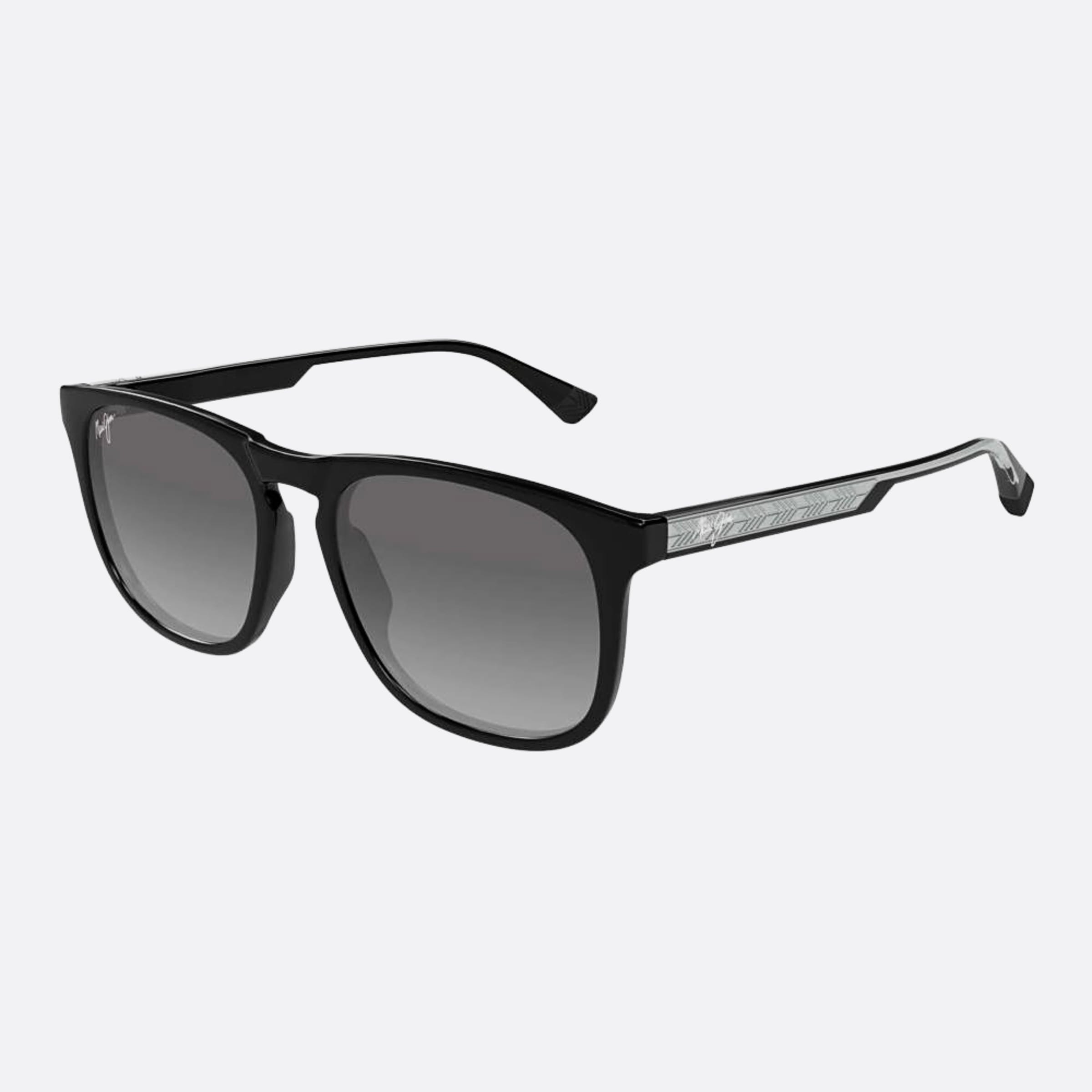 Maui 55mm Jim Kupa Gs641 Black Squared Polarized Men Sunglasses - Side View