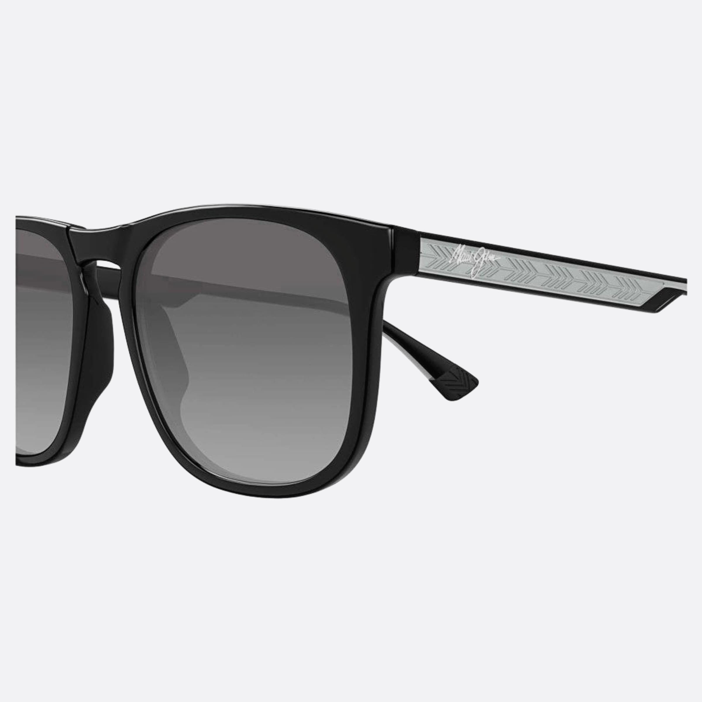 Maui 55mm Jim Kupa Gs641 Black Squared Polarized Men Sunglasses - Detail View