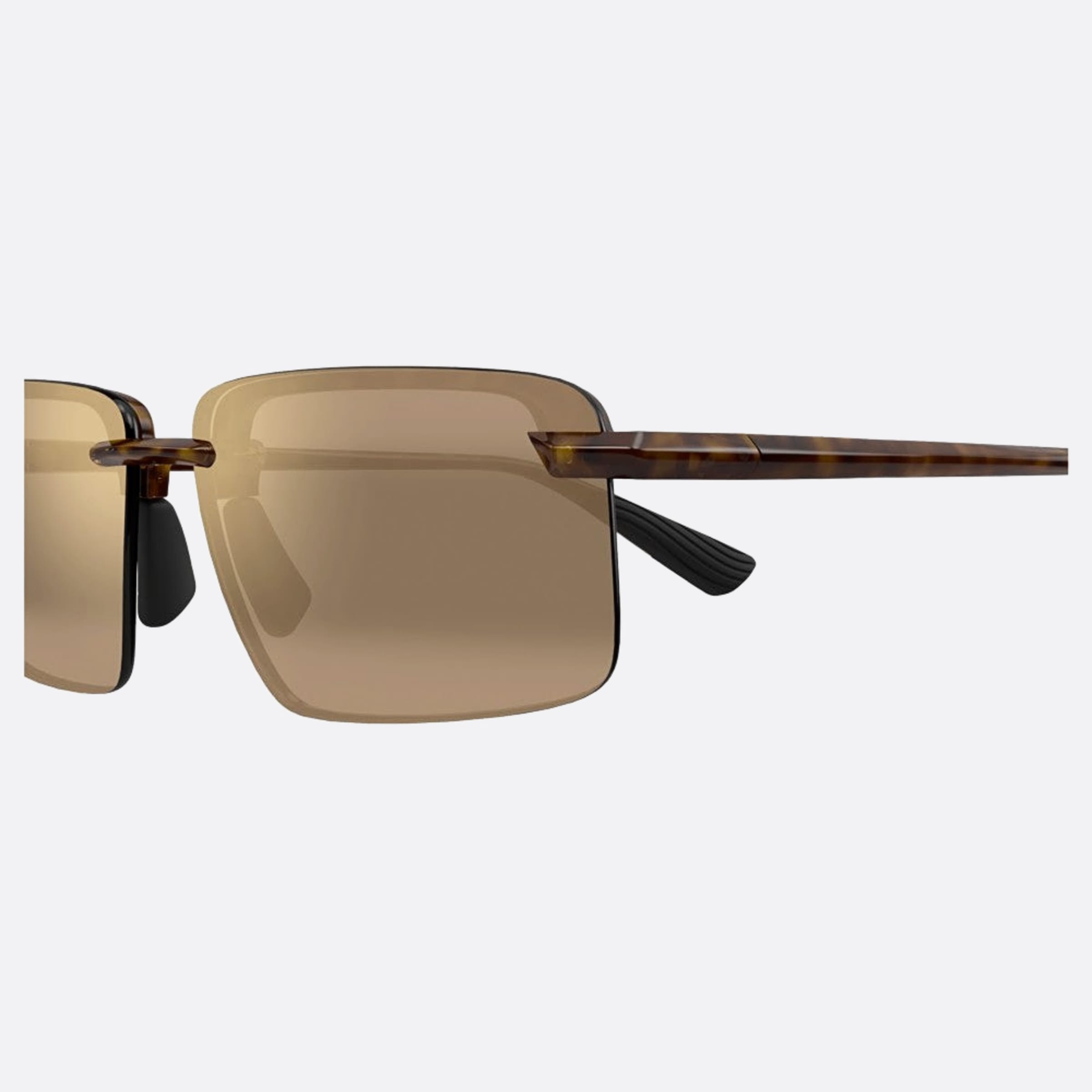 Maui 61mm Jim Laulima Hvbr Havana Rectangle Polarized Unisex Sunglasses - Detail View
