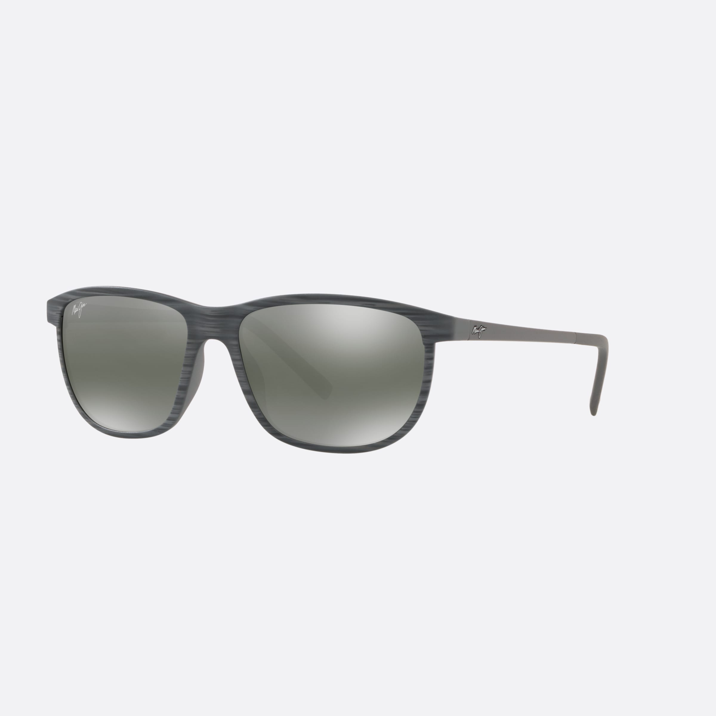 Maui 58mm Jim Lele Kawa 11d Grey Rectangular Polarized Unisex Sunglasses - Main View
