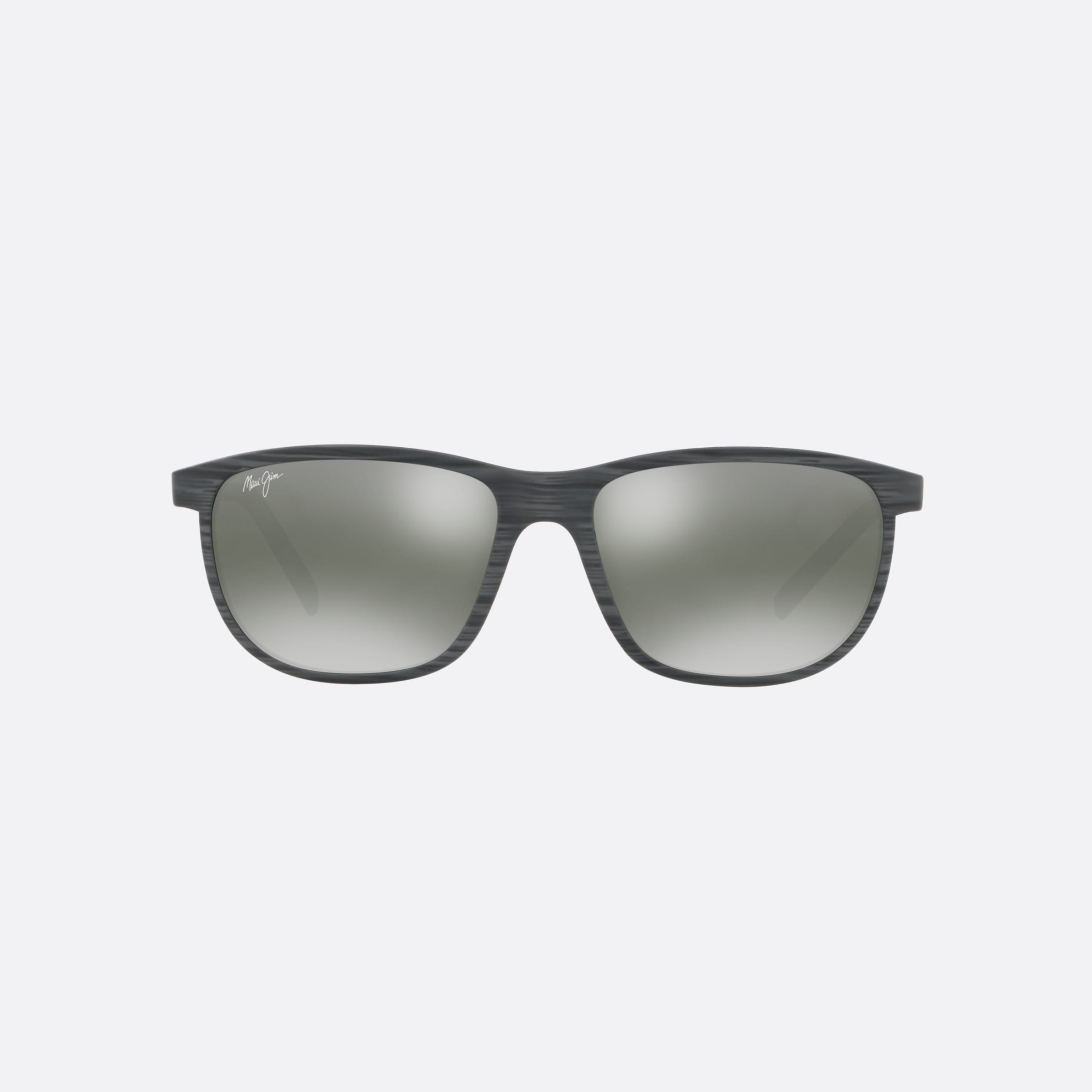 Maui 58mm Jim Lele Kawa 11d Grey Rectangular Polarized Unisex Sunglasses - Lifestyle Shot