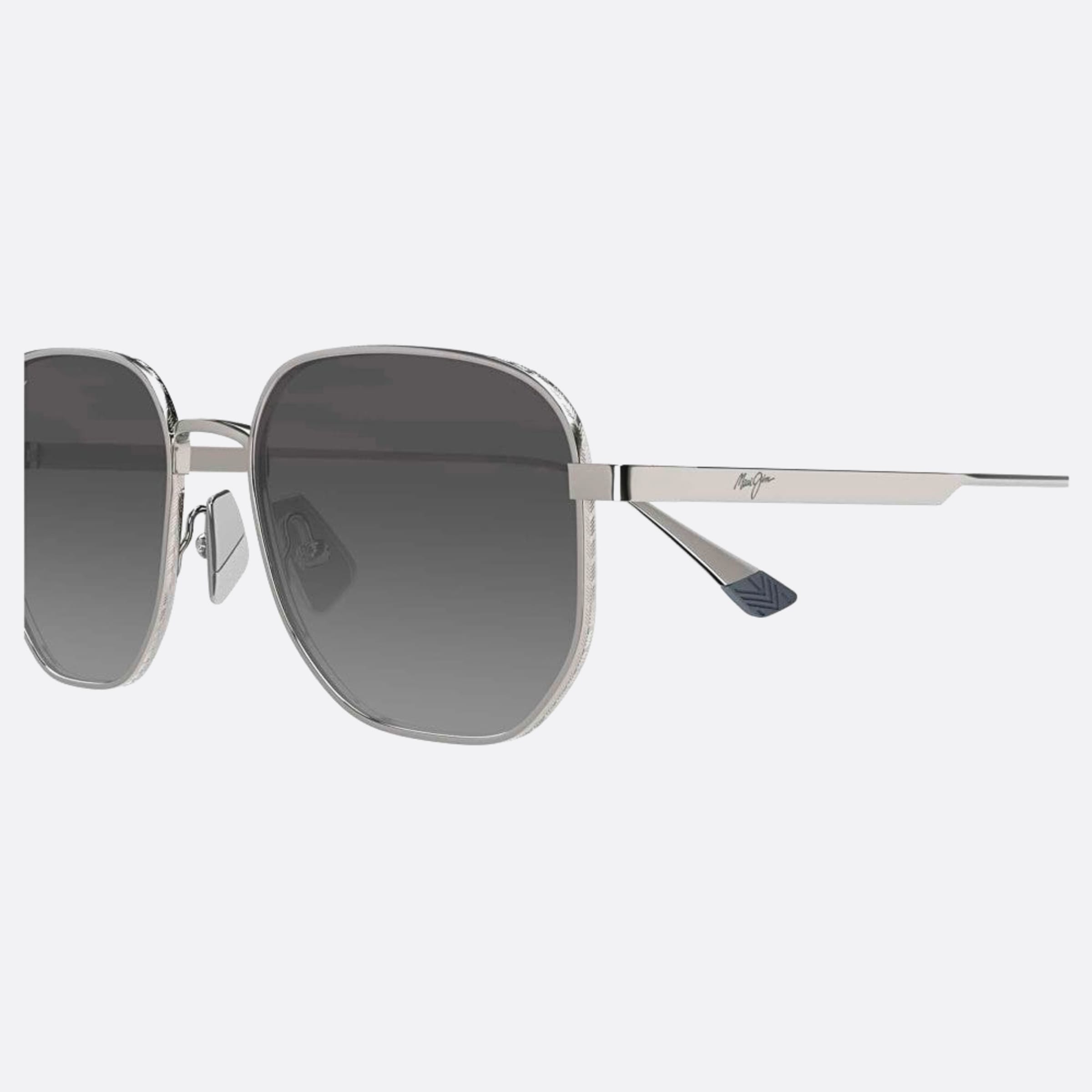 Maui 52mm Jim Lewalani Gs633 Ruthenium Squared Polarized Unisex Sunglasses - Detail View
