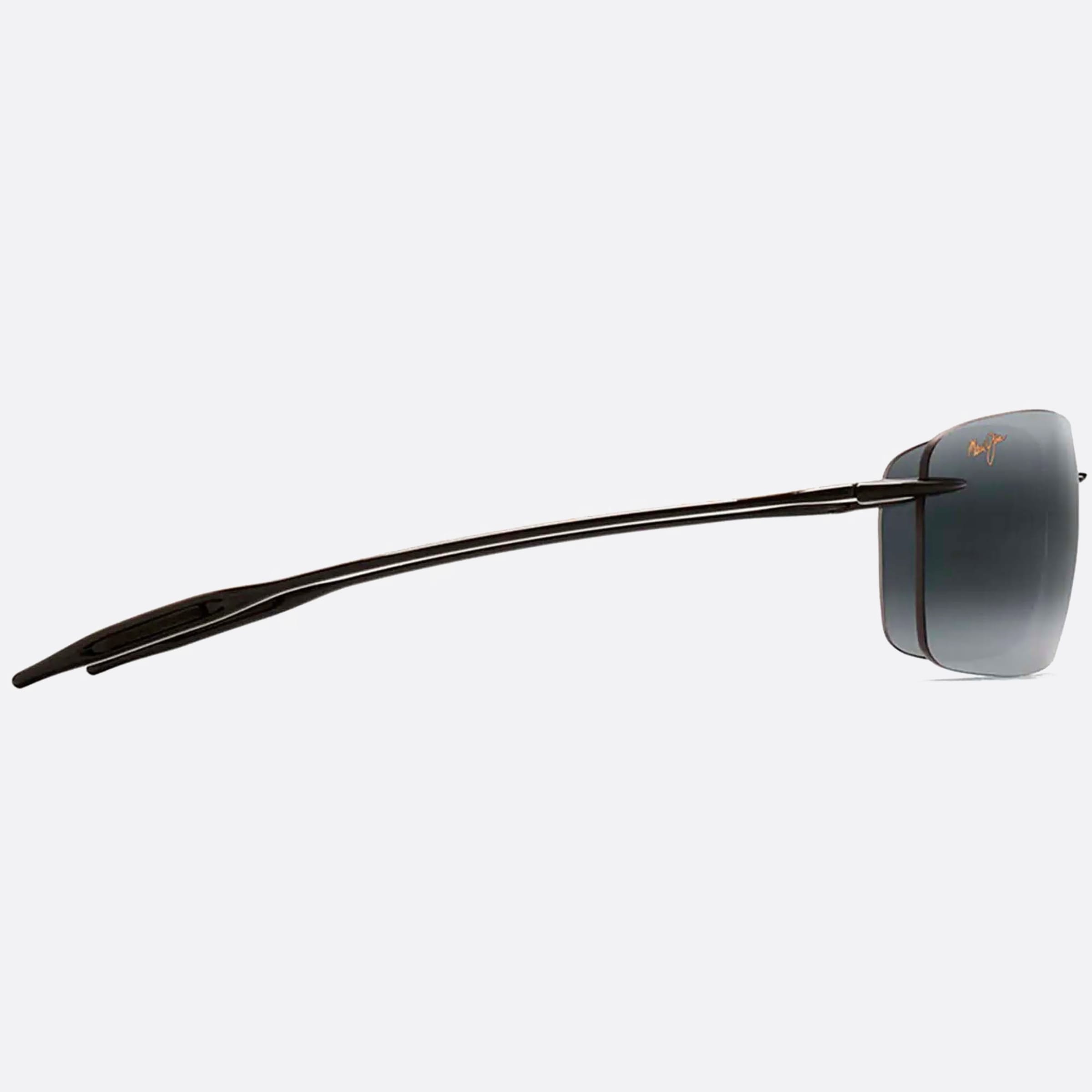 Maui 65mm Jim Lighthouse Black Geometric Polarized Unisex Sunglasses - Detail View
