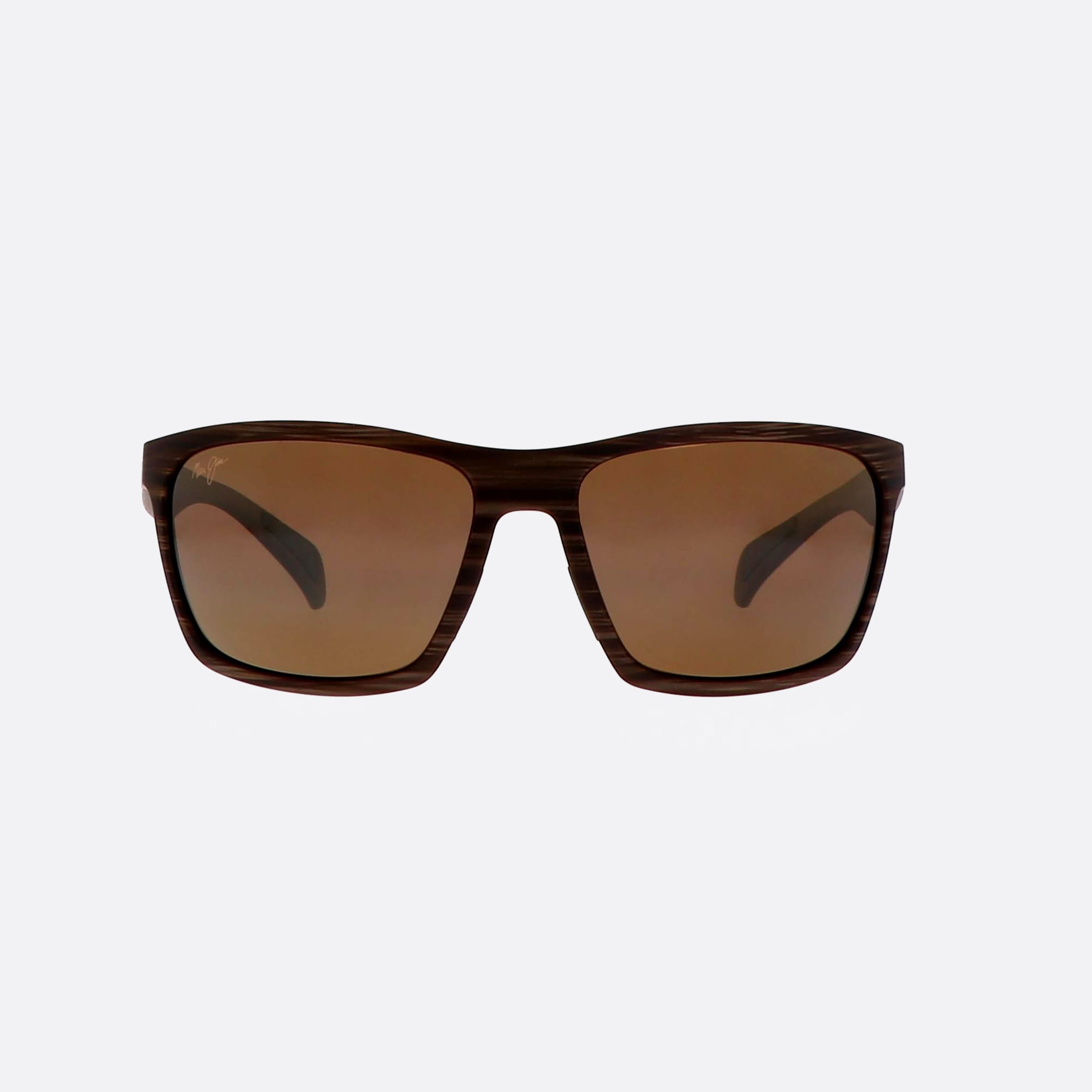 Maui 59mm Jim Makoa H804 25w Brown Rectangle Polarized Men Sunglasses - Side View